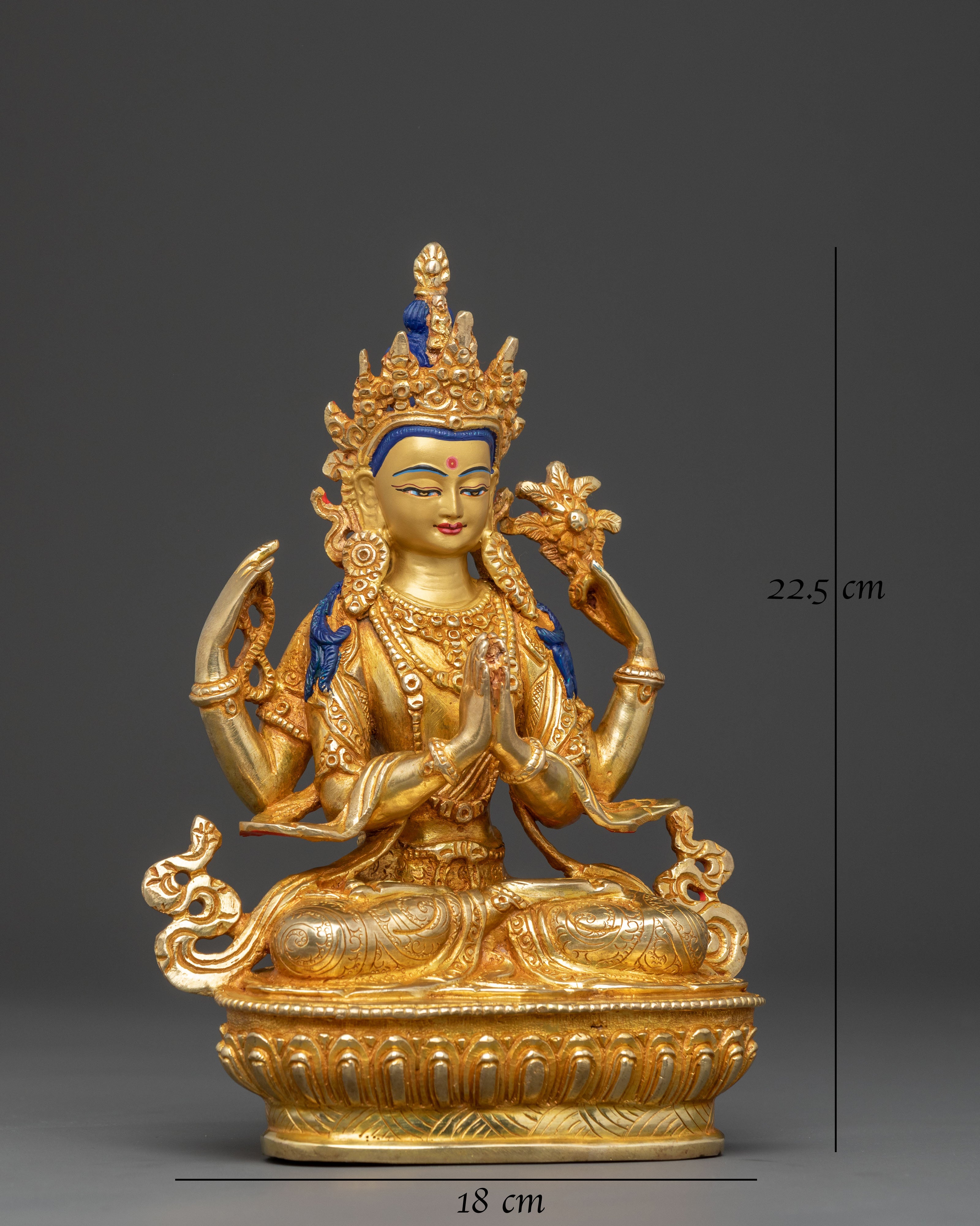Compassionate Bodhisattva Chenrezig Spiritual Statue