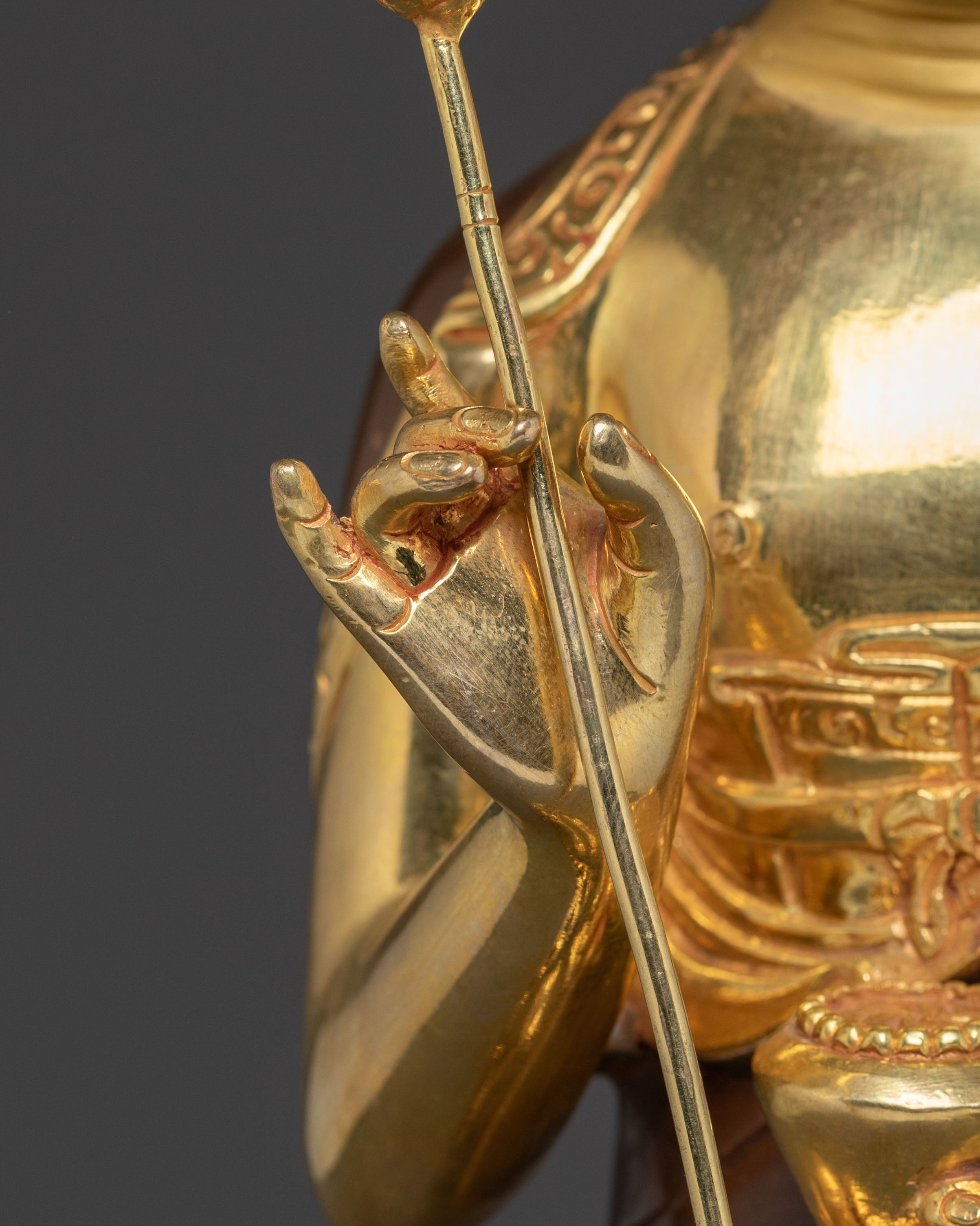 Handcrafted Shakyamuni Buddha Statue with Disciples | 24K Gold Gilded Art