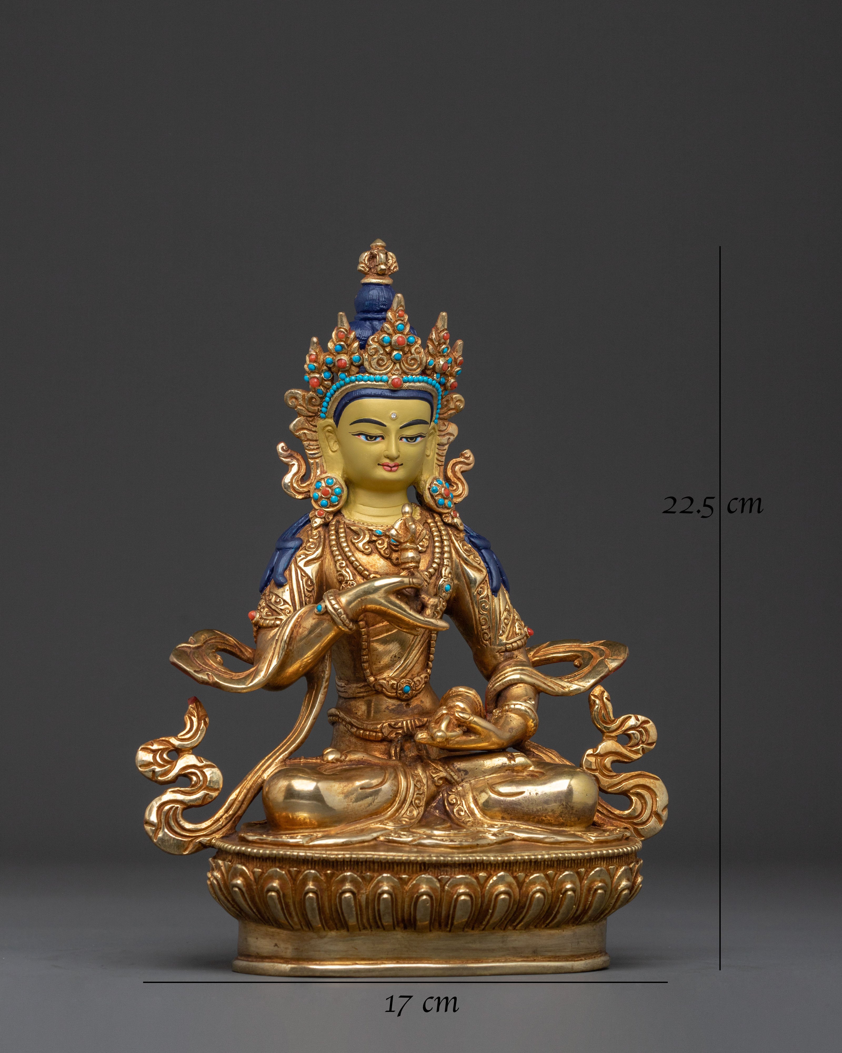 Vajrasattva Statue | 24K Gold Gilded Figurine
