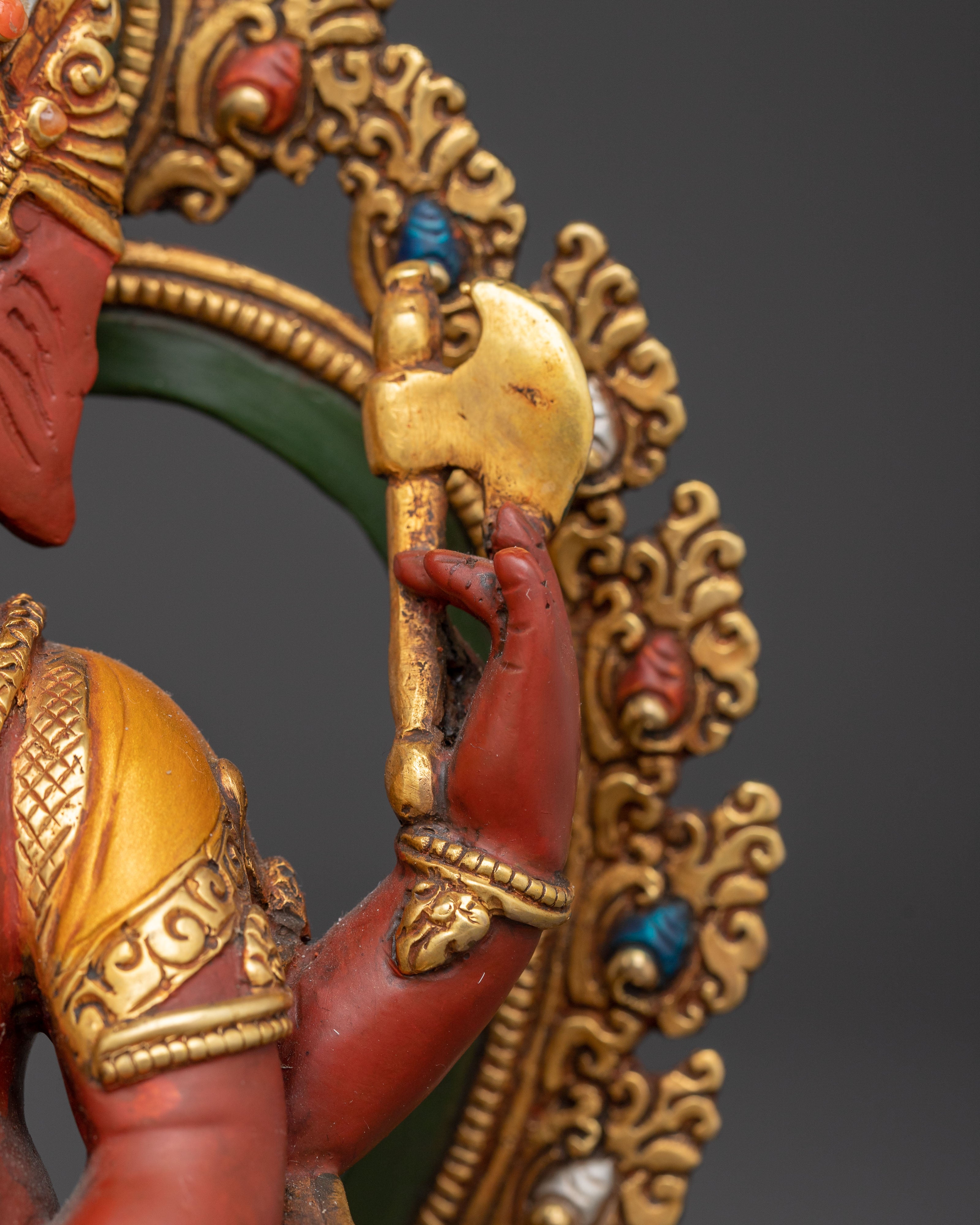 Golden Statue of Lord Ganesha | Spiritual Decor for Meditation