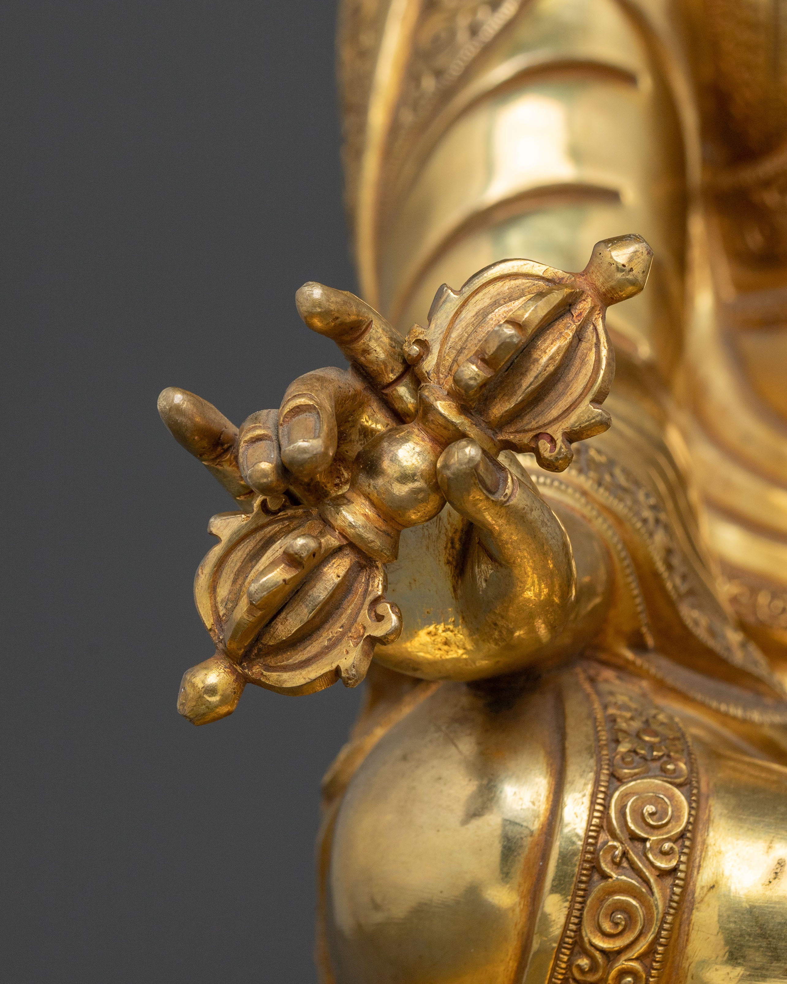 Padmasambhava Statue | 24K Gold Gilded Spiritual Icon