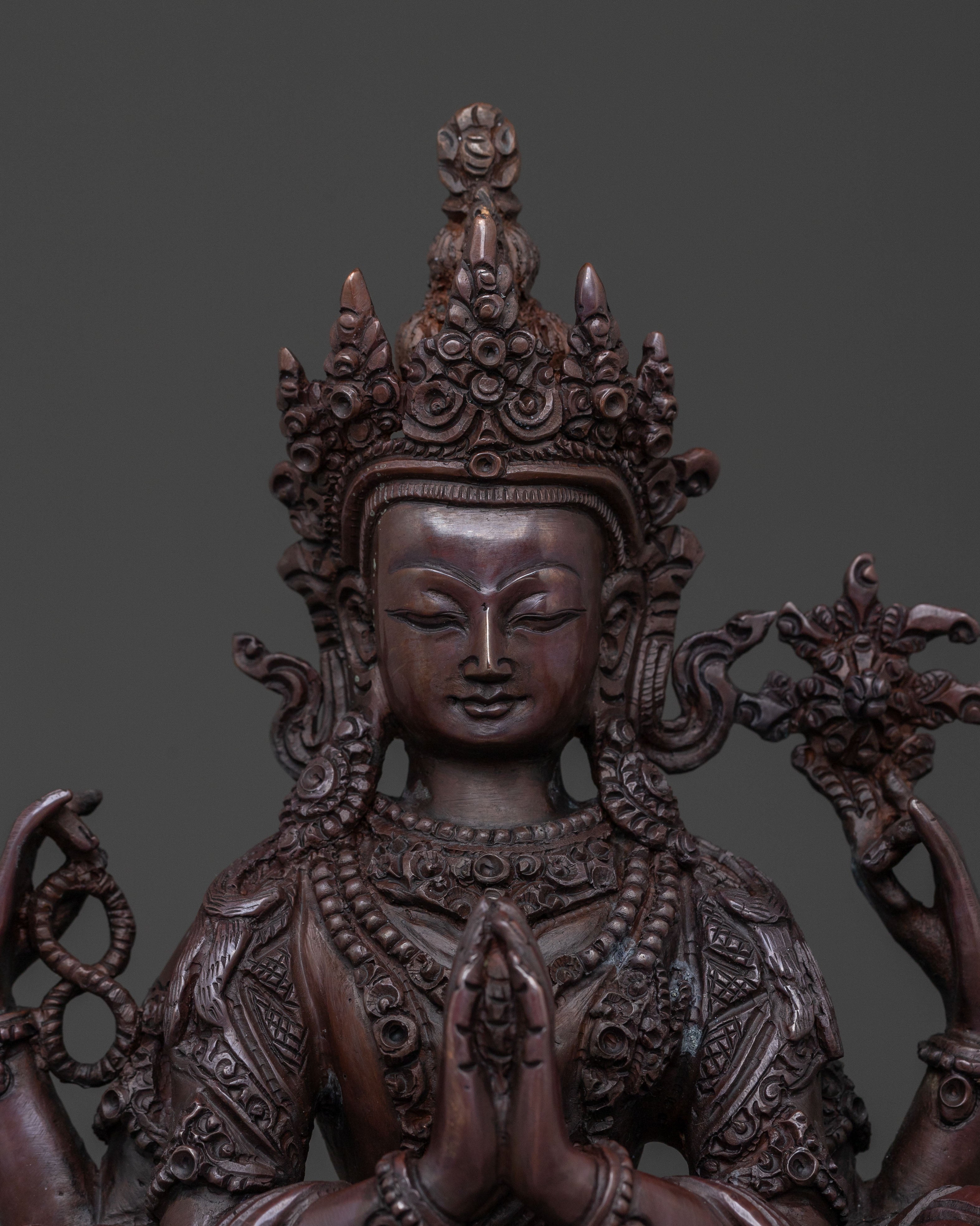 Chenrezig Statue Sculpture | Tibetan Deity