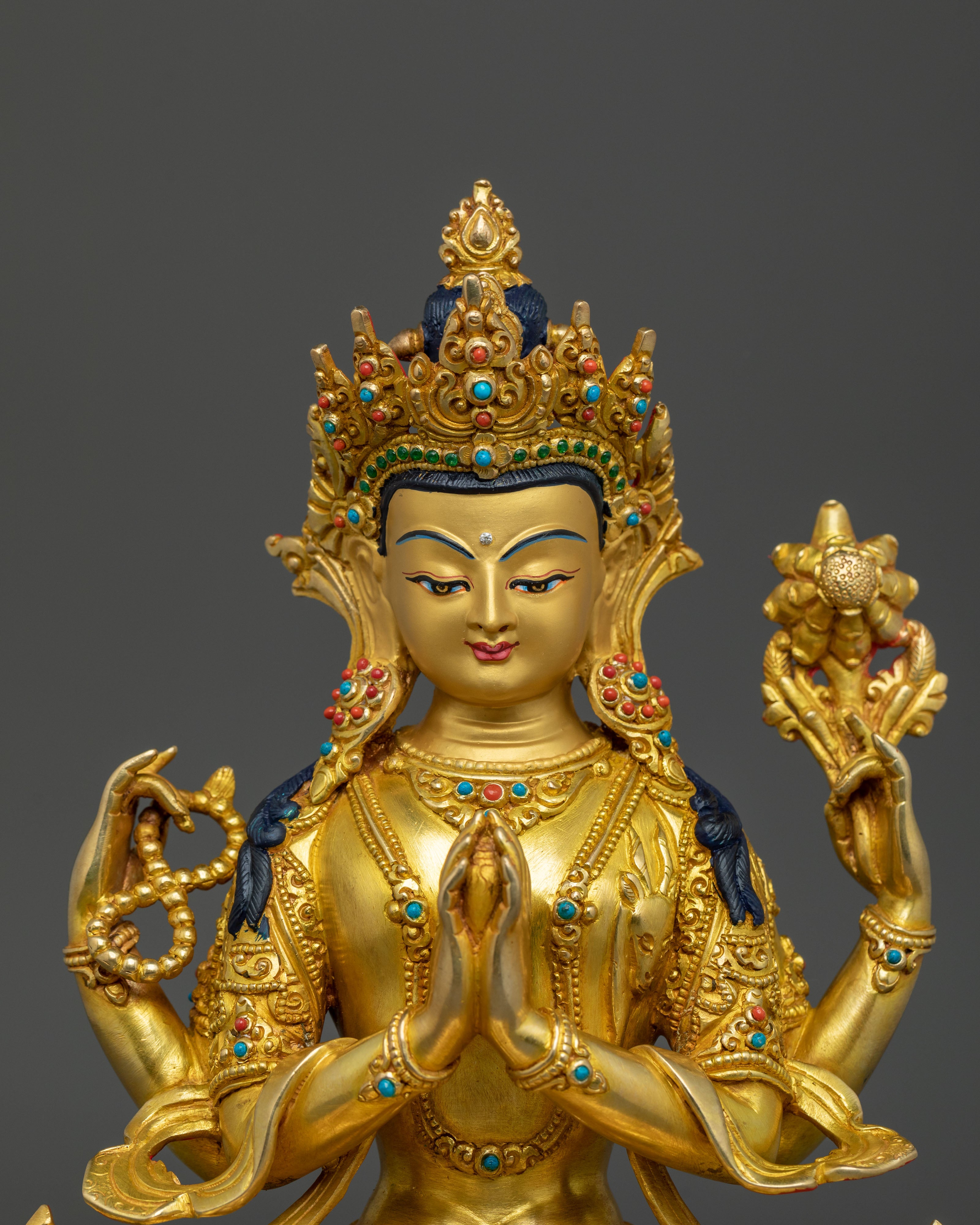 Chengrezig Avalokitesvara Buddhist Statue | Made in Nepal