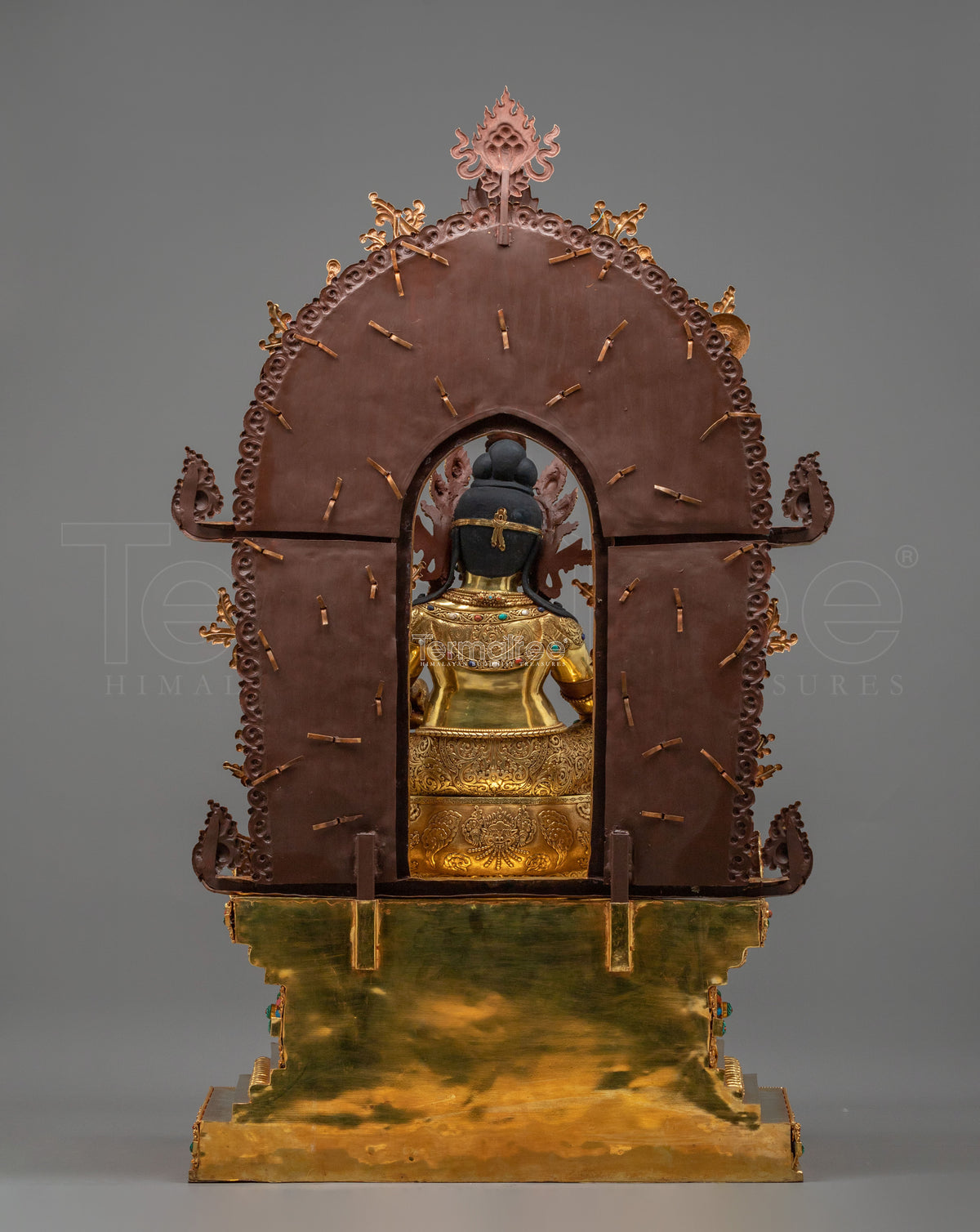 24K Gold Gilded Dzambhala Statue | Buddhist Deity of Wealth