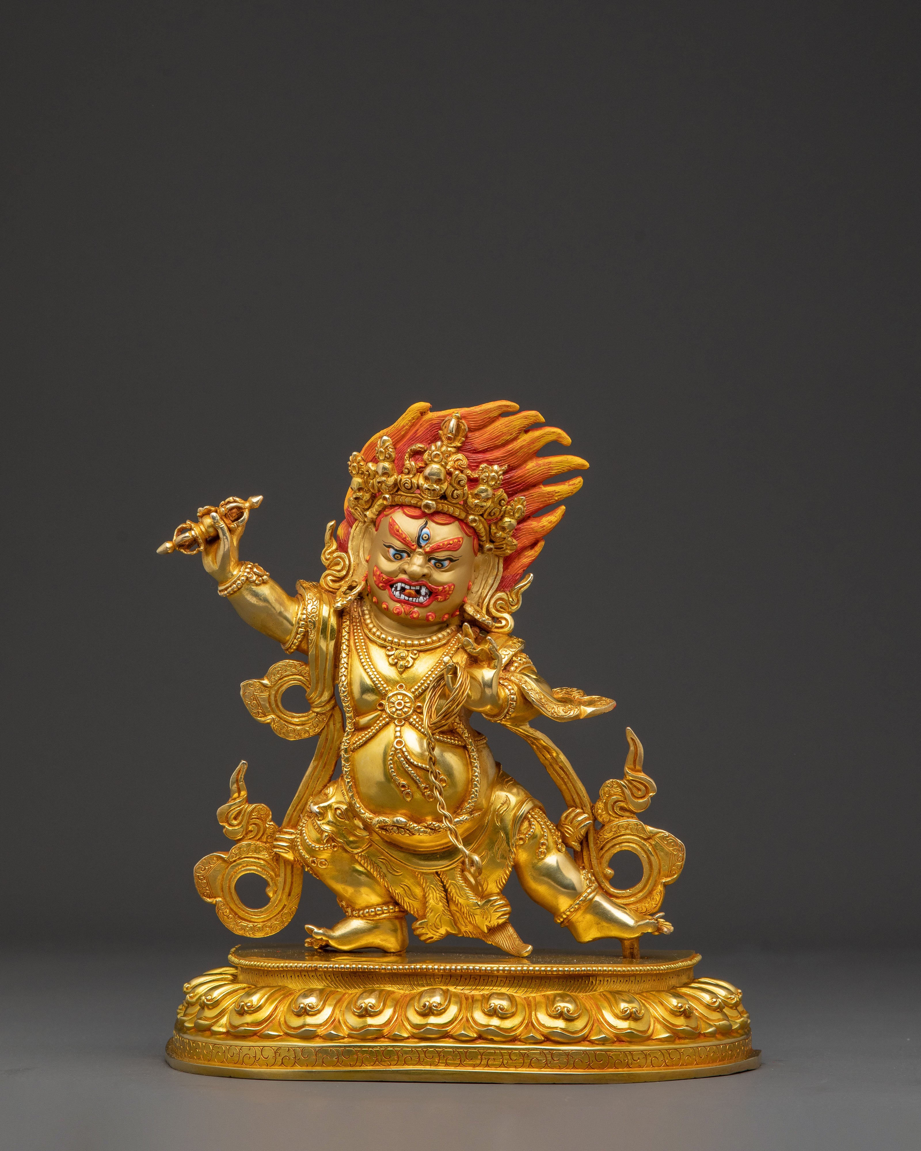 Vajrapani Golden Statue | Sacred Meditational Decor