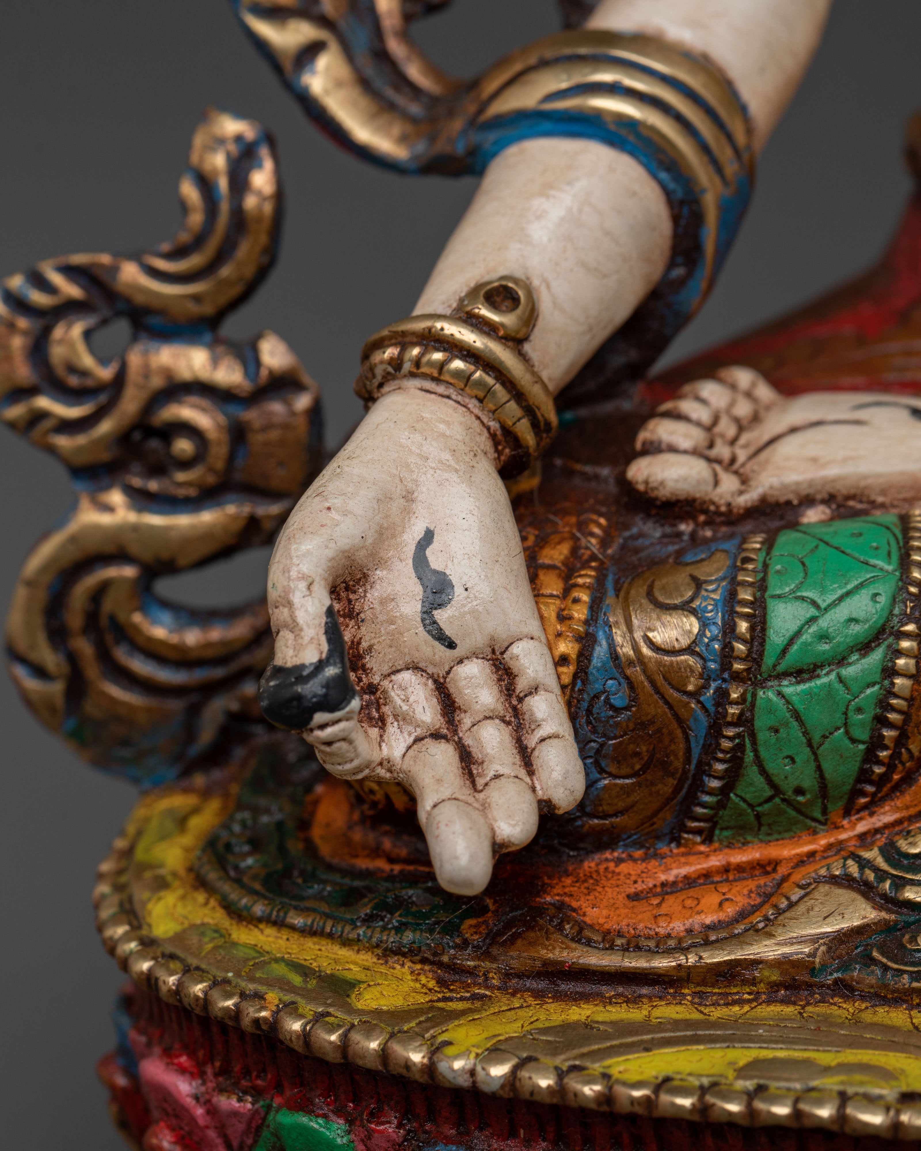 Goddess White Tara Meditation Statue | Bodhisattva of Long Life and Compassion