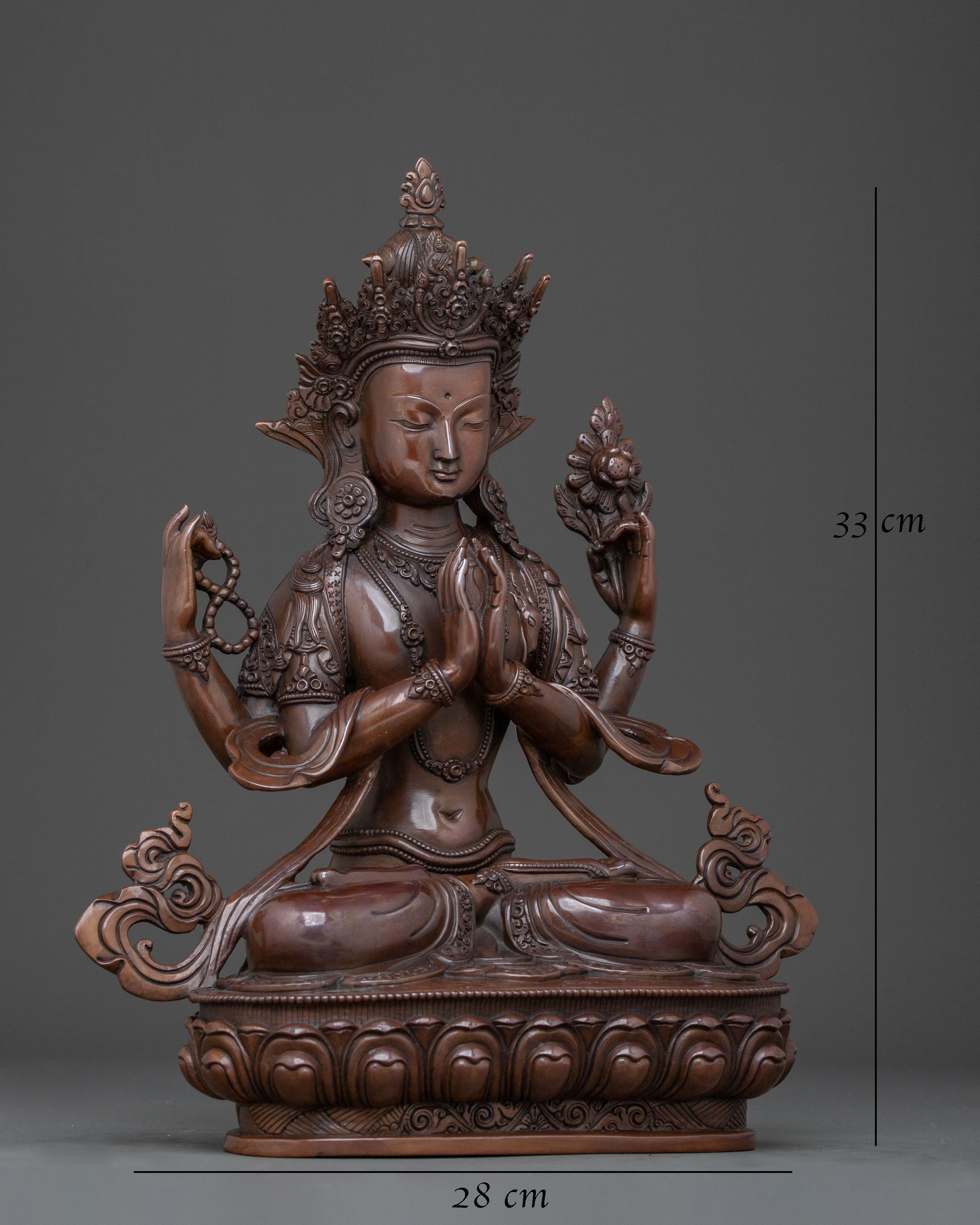 Nepalese Chenrezig Statue | Deity of Boundless Compassion