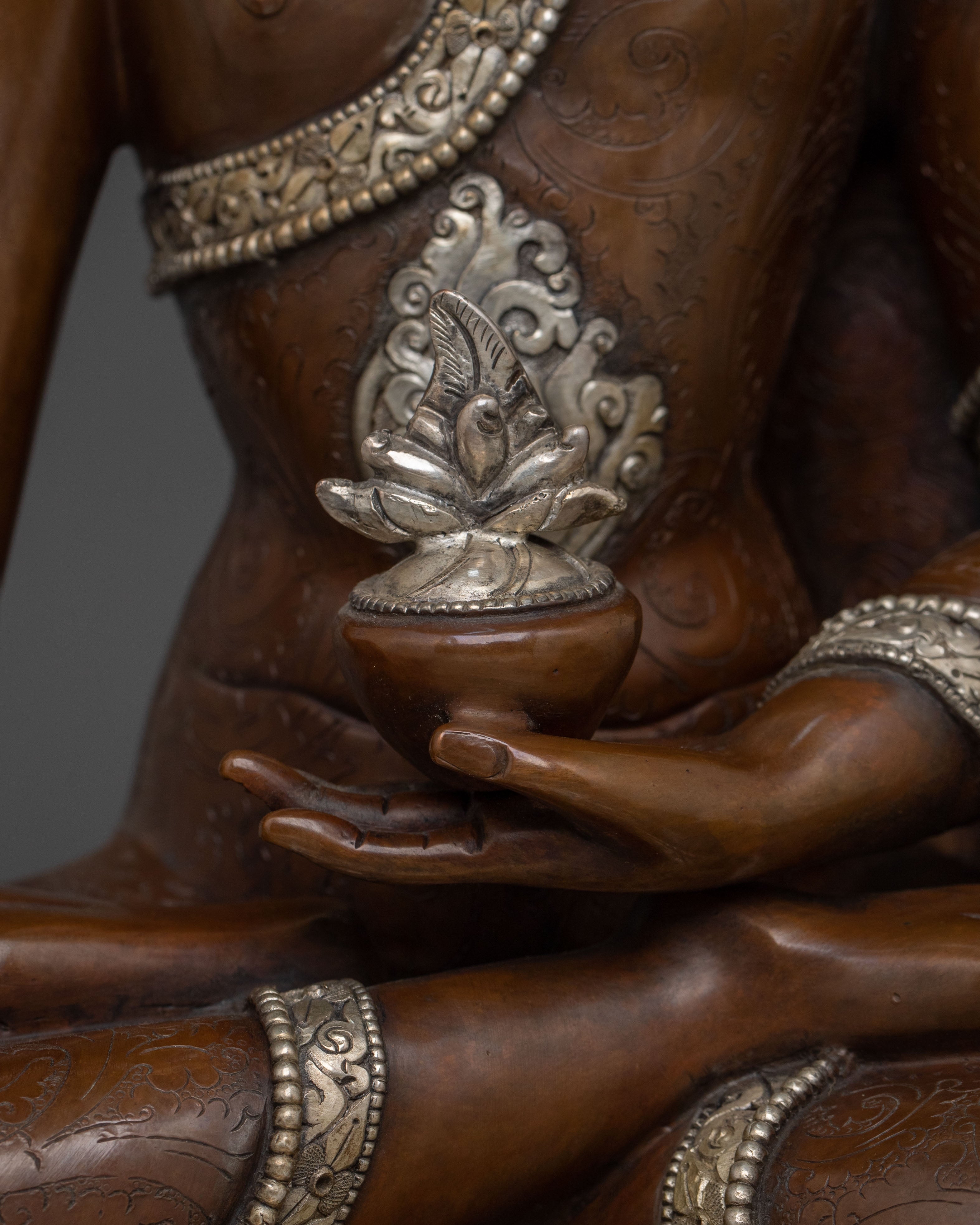Three Buddhas Sacred Statue Set | Oxidized Copper Statue Set
