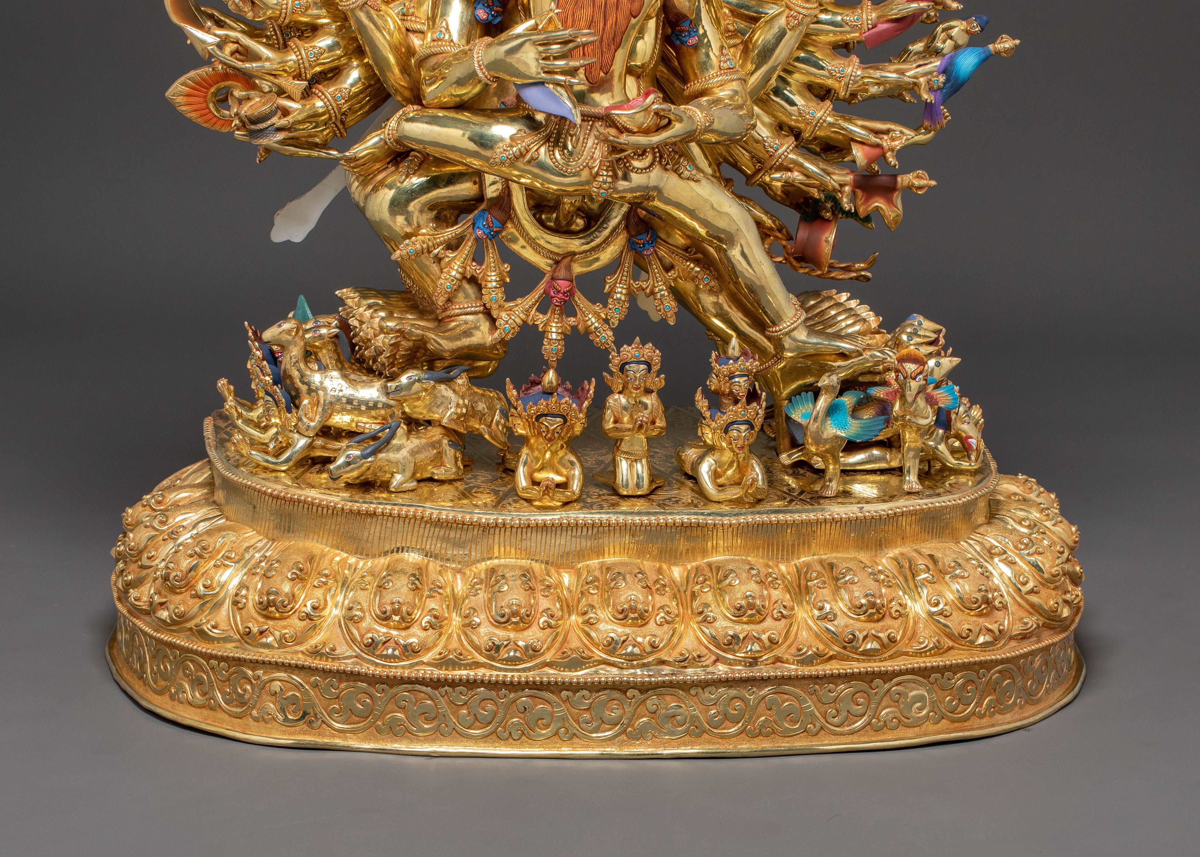 Formidable Yamantaka Spiritual Statue | 24k Gold Gilded