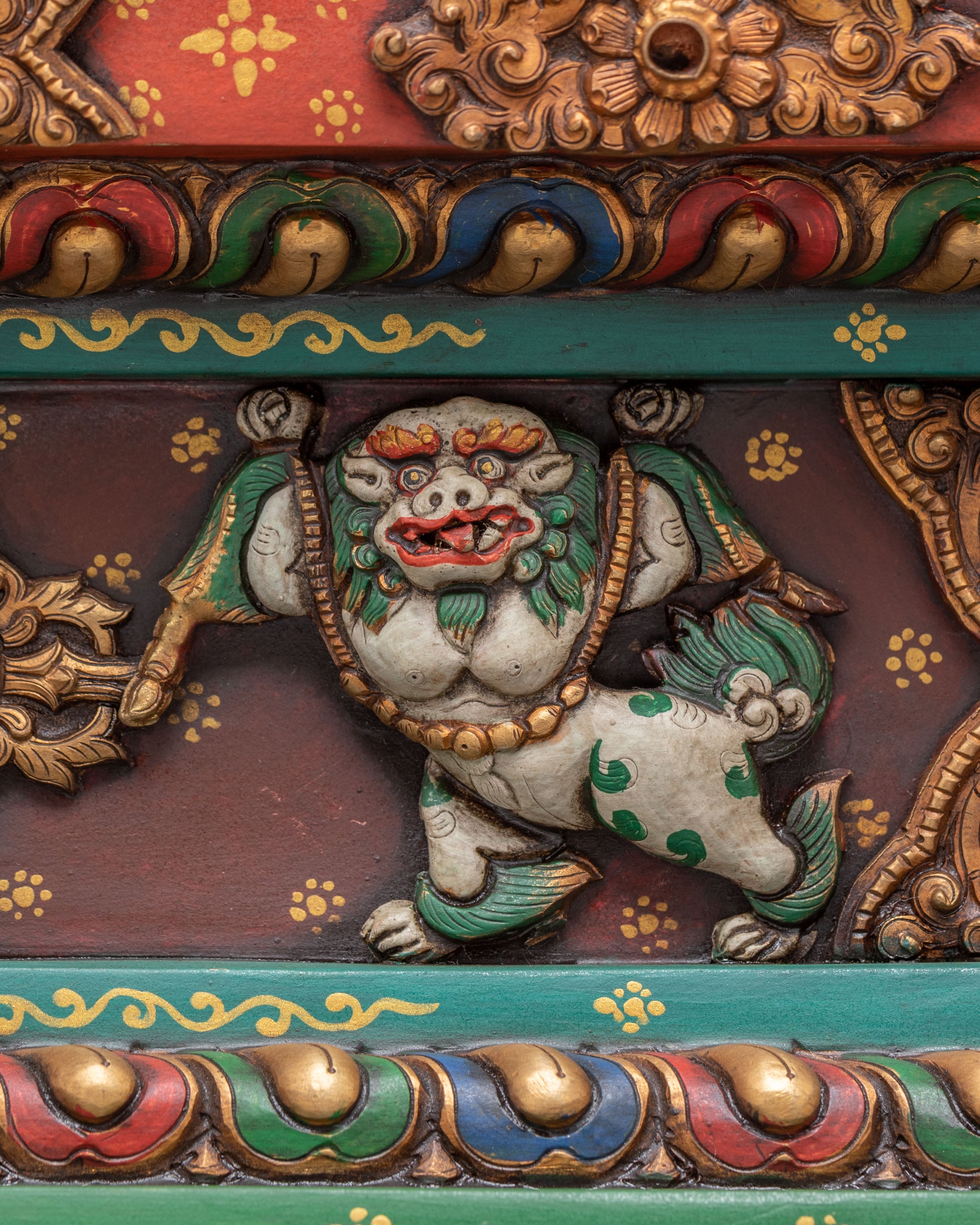 Spiritual Wisdom Deity Manjushri Statue on Throne | Handmade in Nepal