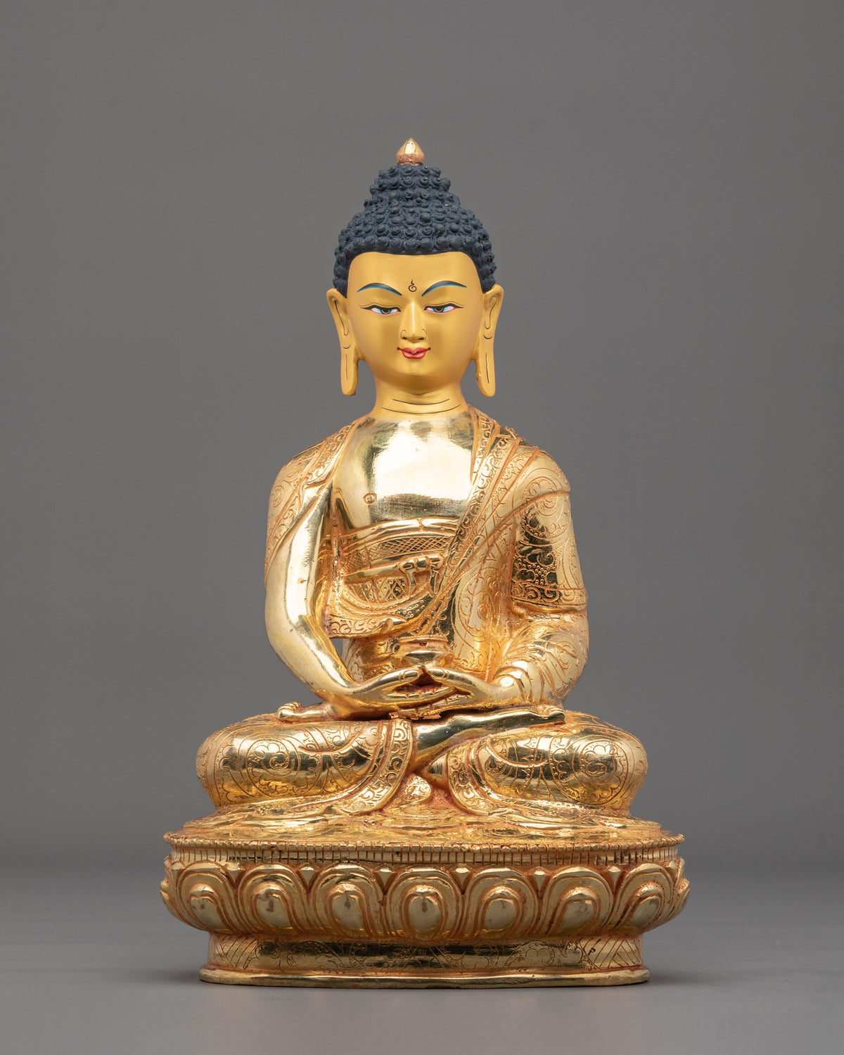 Radiant Five Dhyani Buddha Sacred Sculpture Set