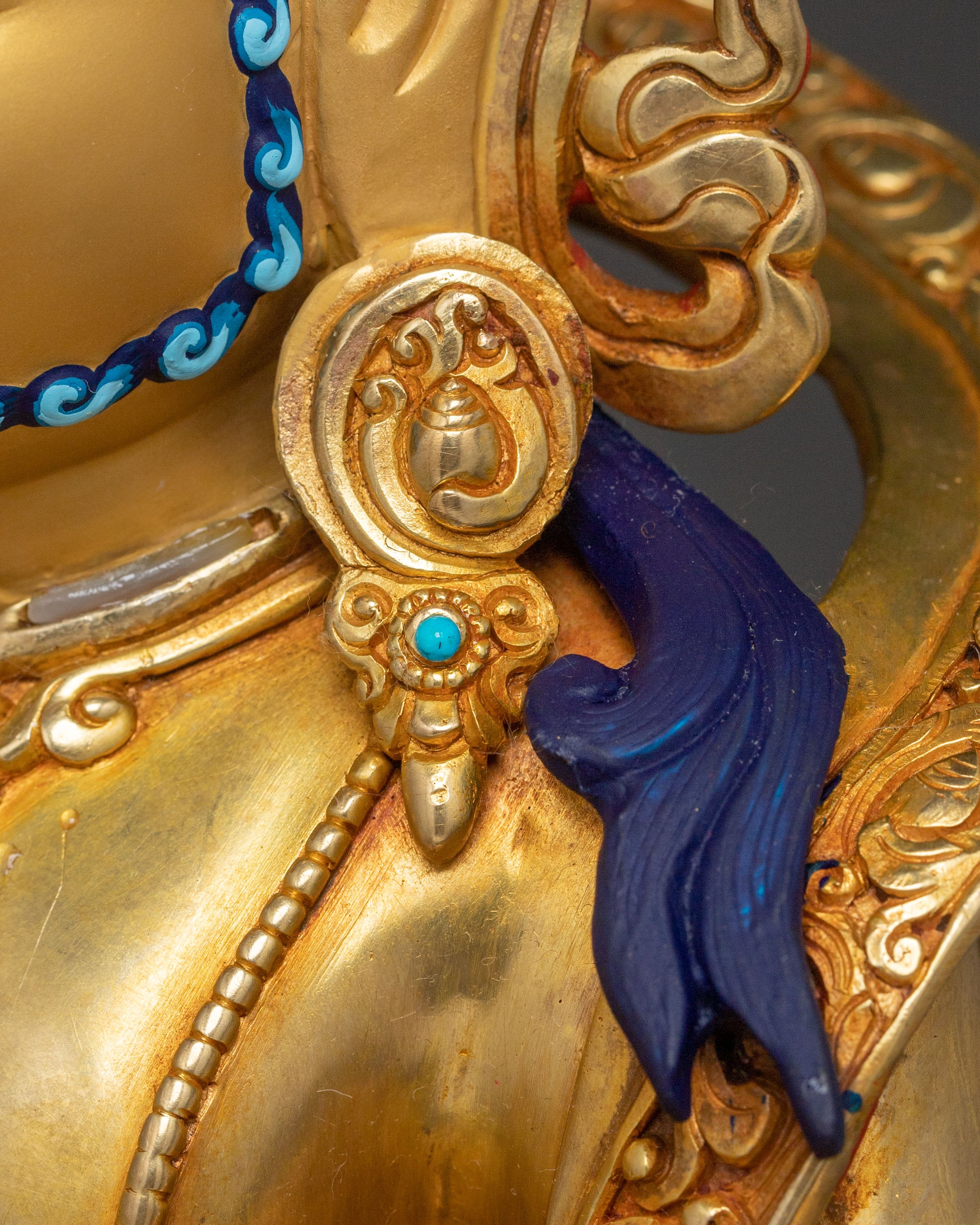 Dzambhala Statue on Throne | Altar Home Decor