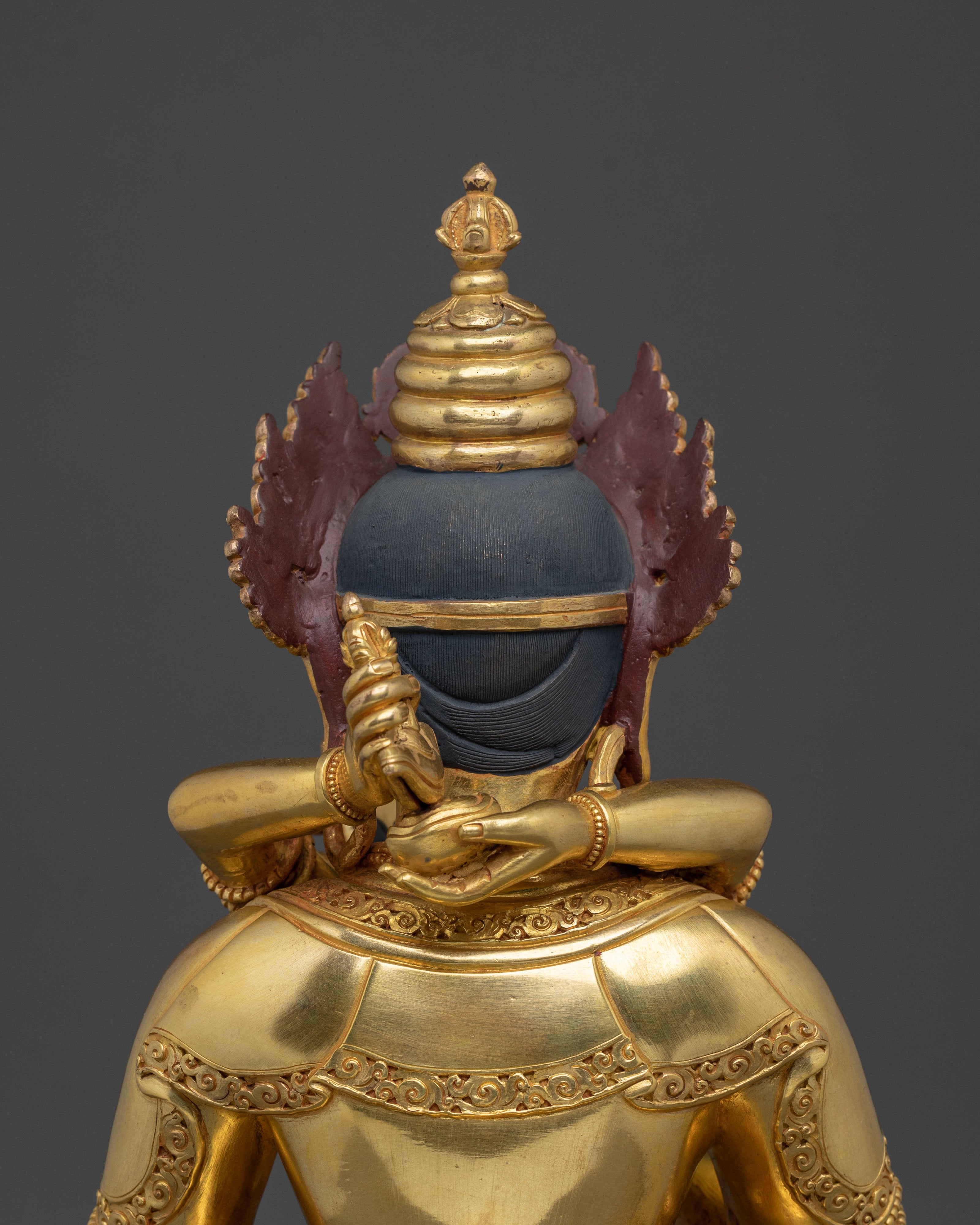 Vajrasattva Sacred Sculpture with Consort in Gilded Copper