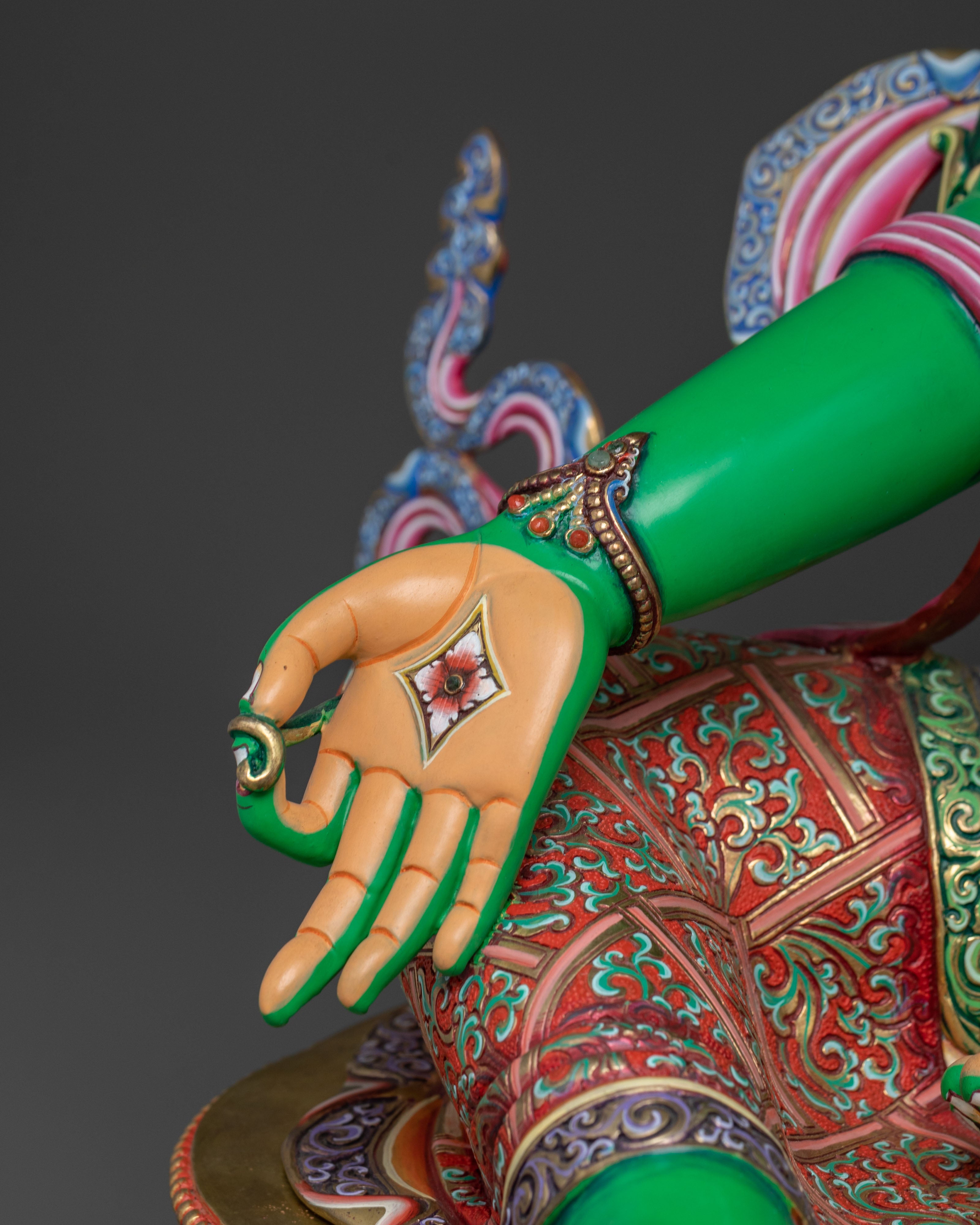 Swift Grace: Green Tara | 24K Gold Gilded Statue