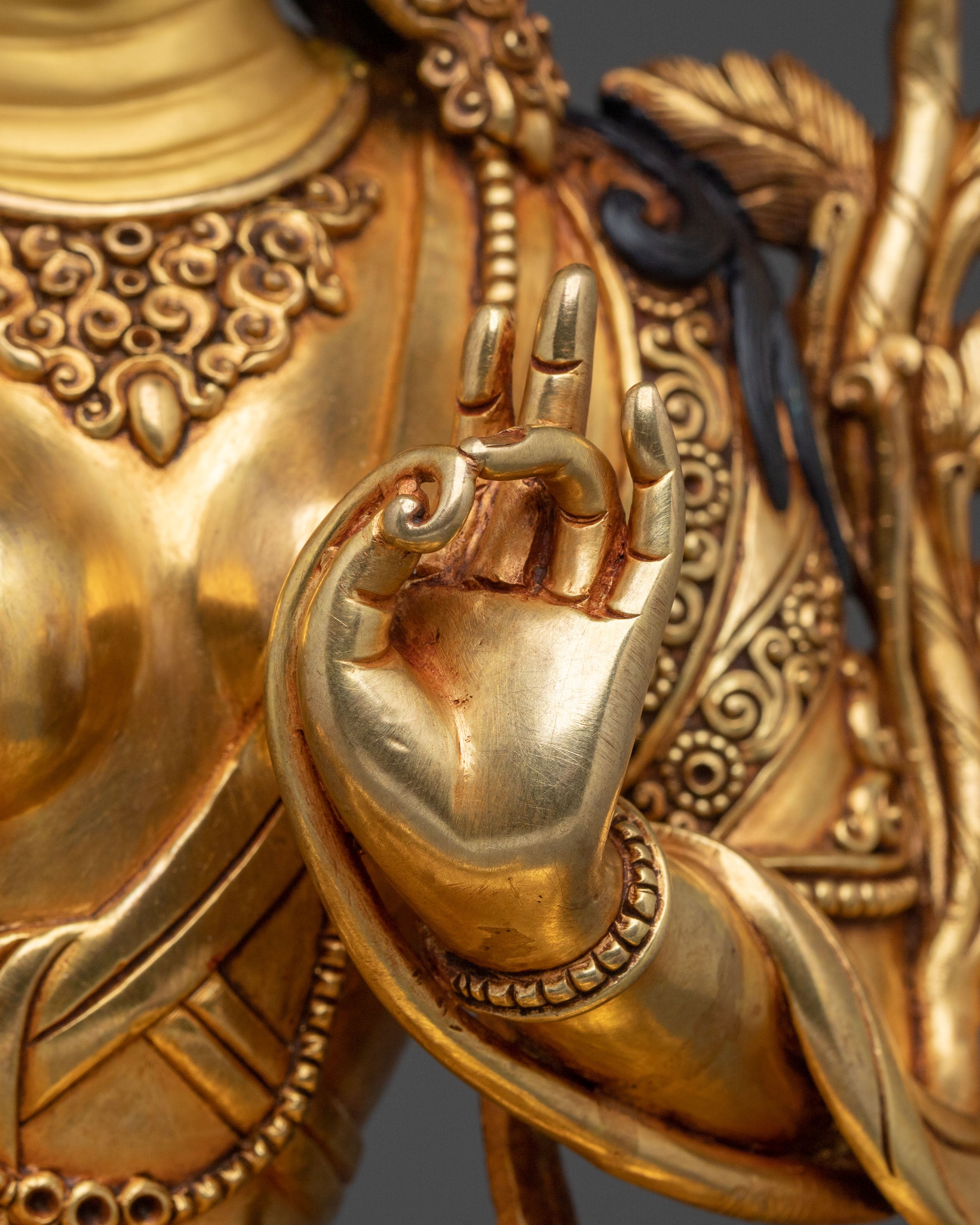 Serene Green Tara Statue | Tibetan Buddhist Goddess