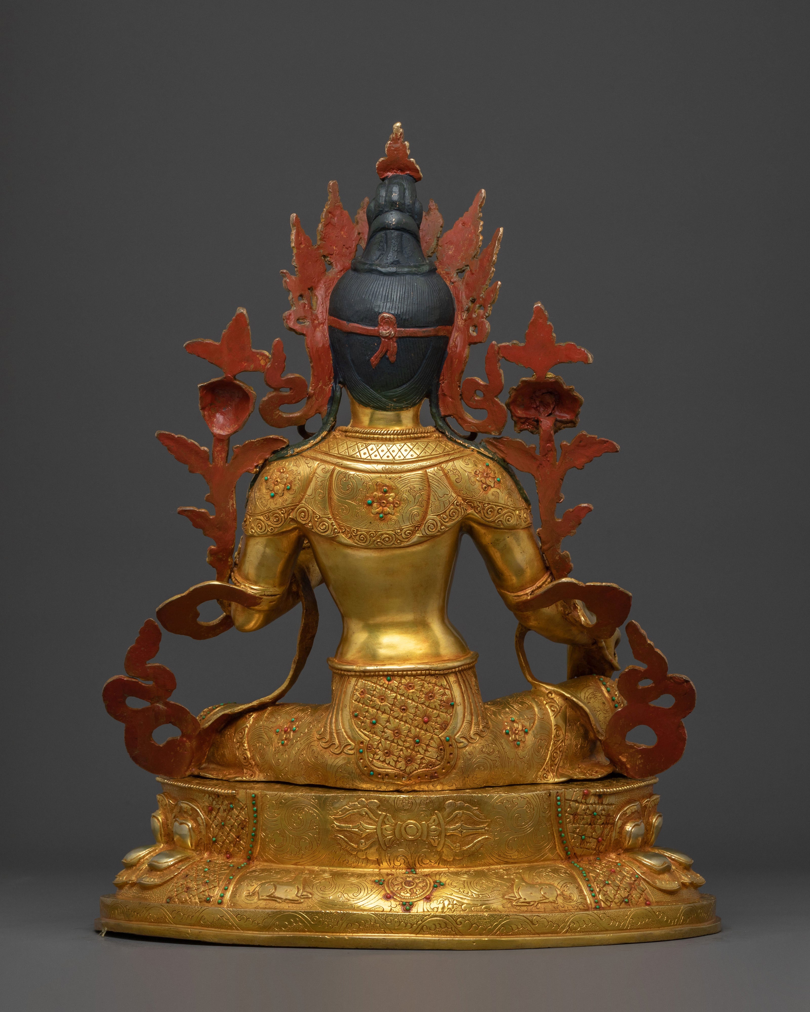 Green Tara Golden Statue | Spiritual Guardian
