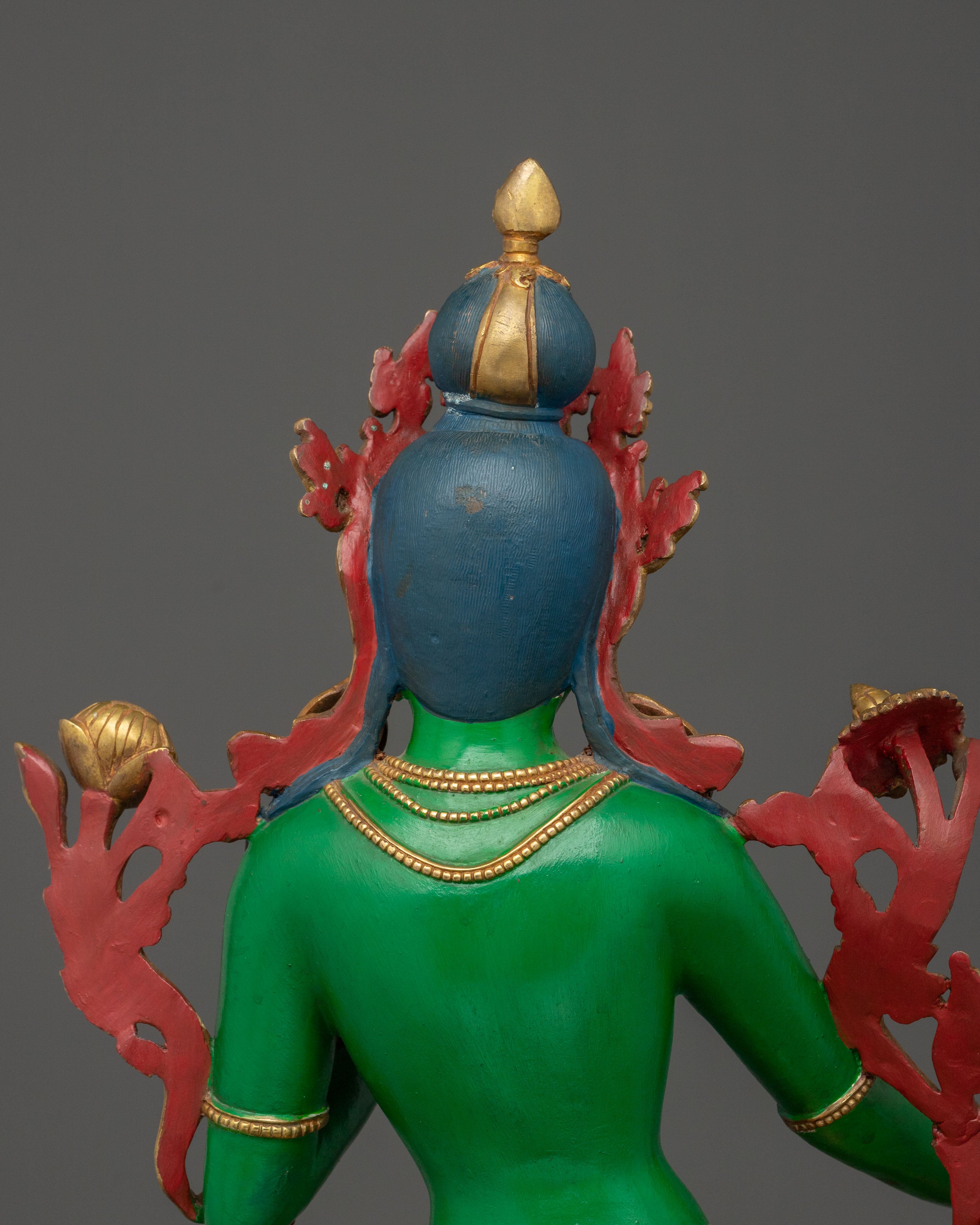 Tibetan Guardian Green Tara Statue | Buddhist Protector