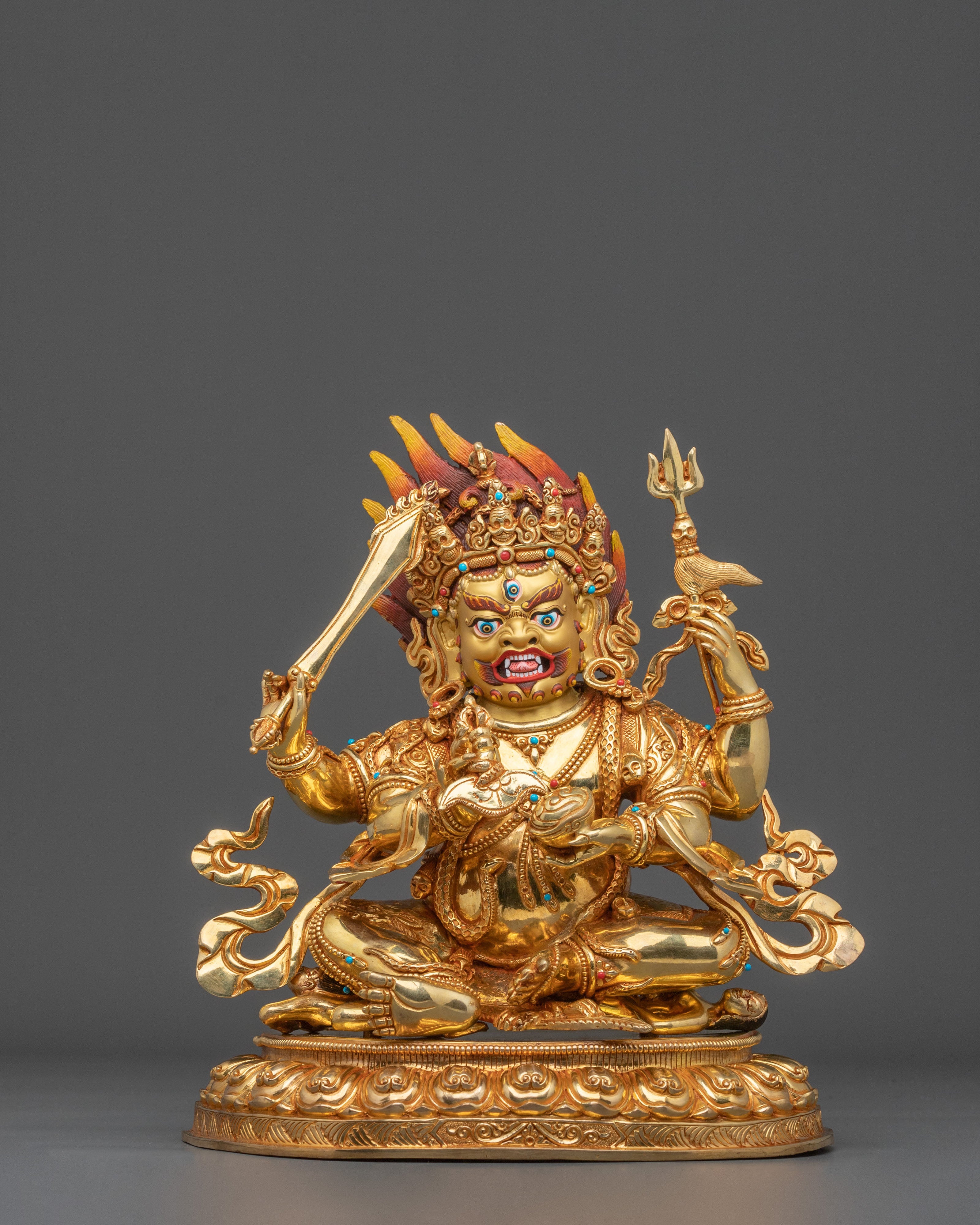 Chaturbhuja Mahakala Statue | Tibetan Buddhist Protector