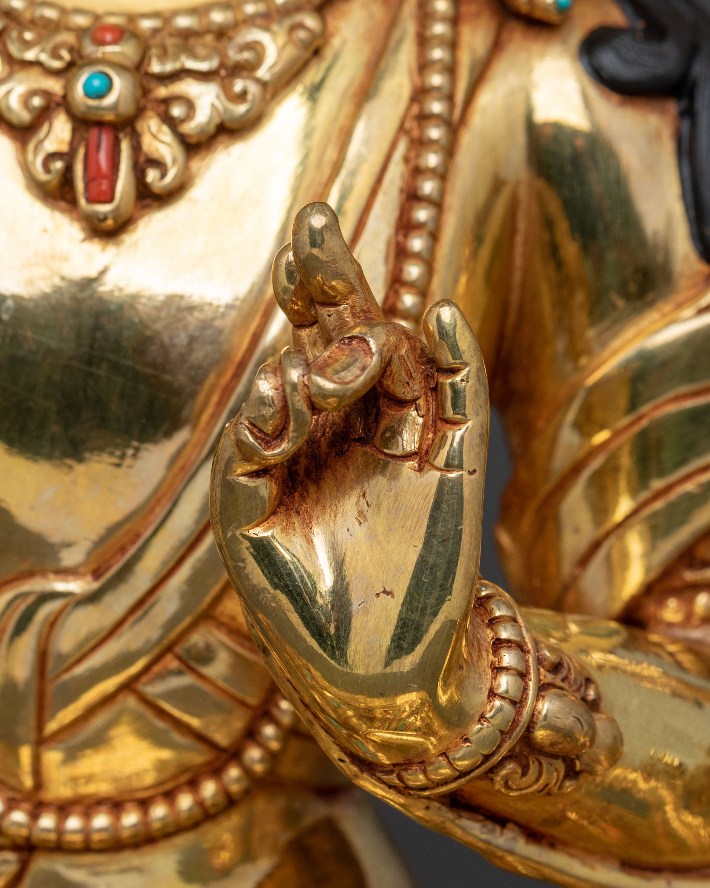 Manjushri Statue | Wisdom Figurine with Copper Body