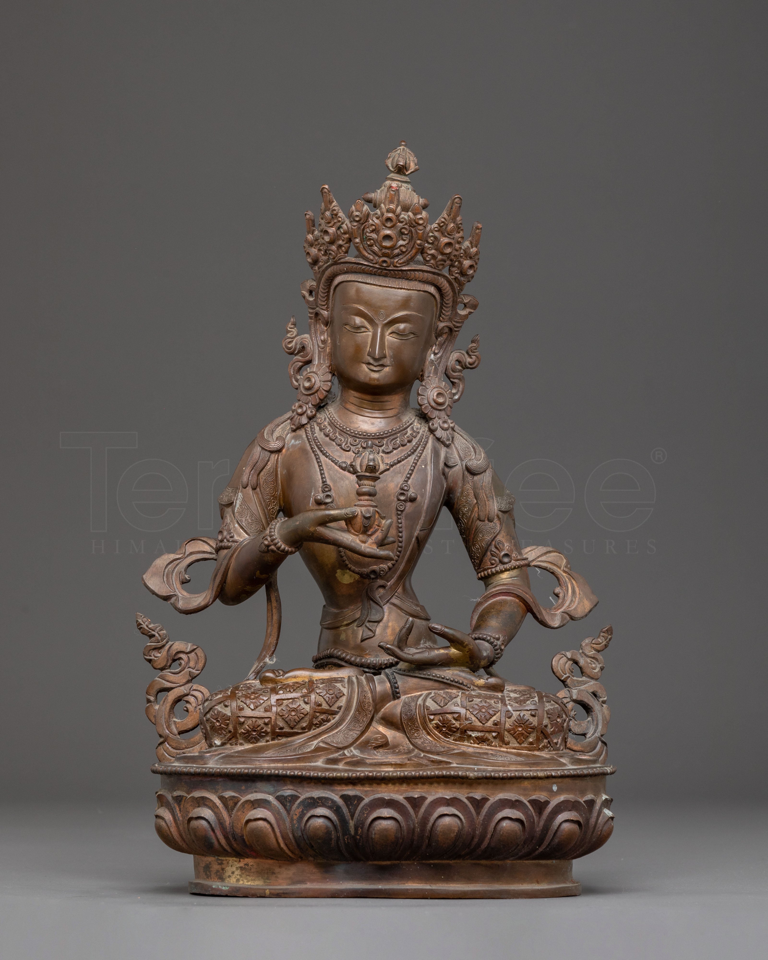 Handcrafted Dorje Sempa Statue of Purification – Exquisite Oxidized Copper