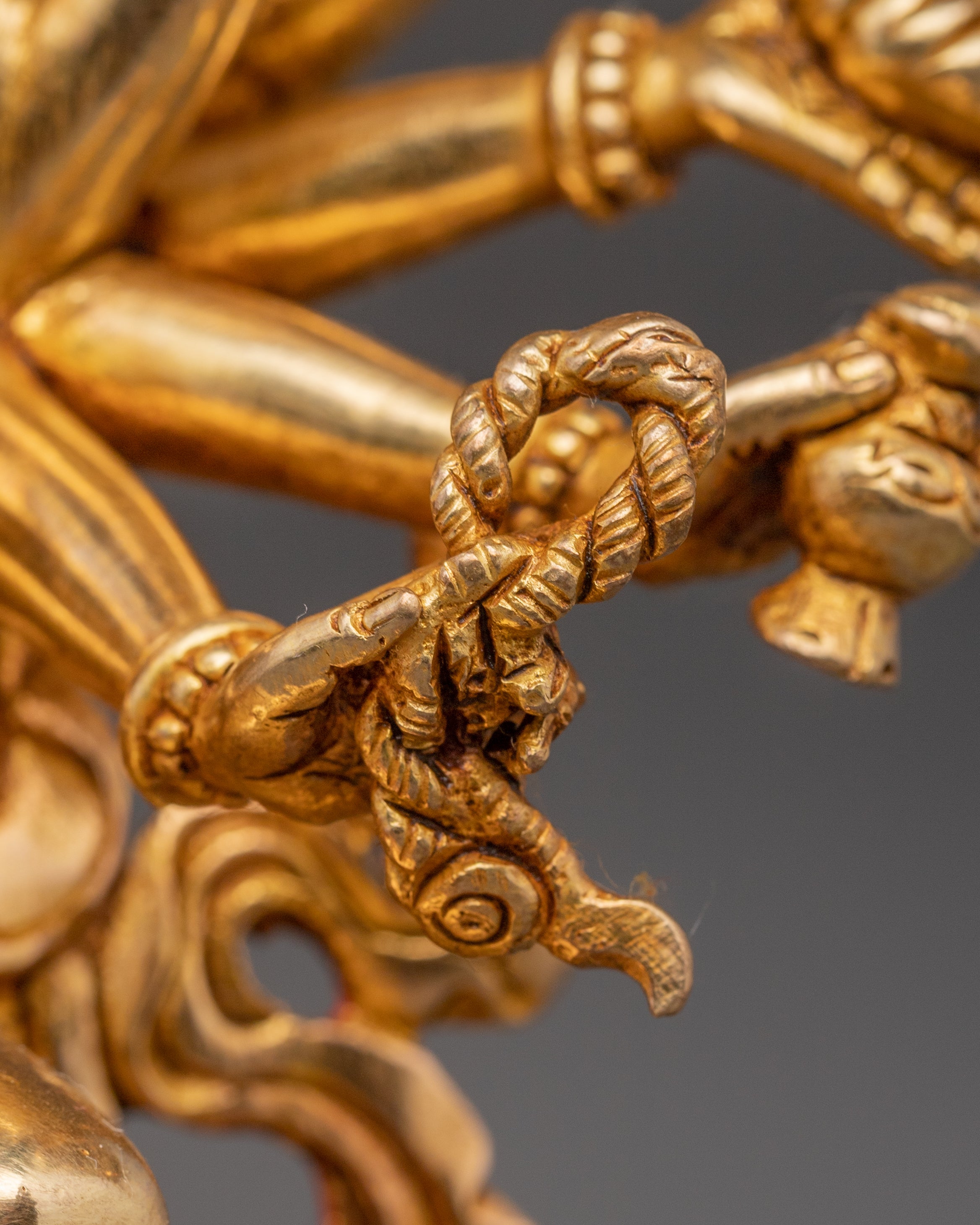 Handmade Golden Statue of Chundi Bodhisattva | Tibetan Style Decor