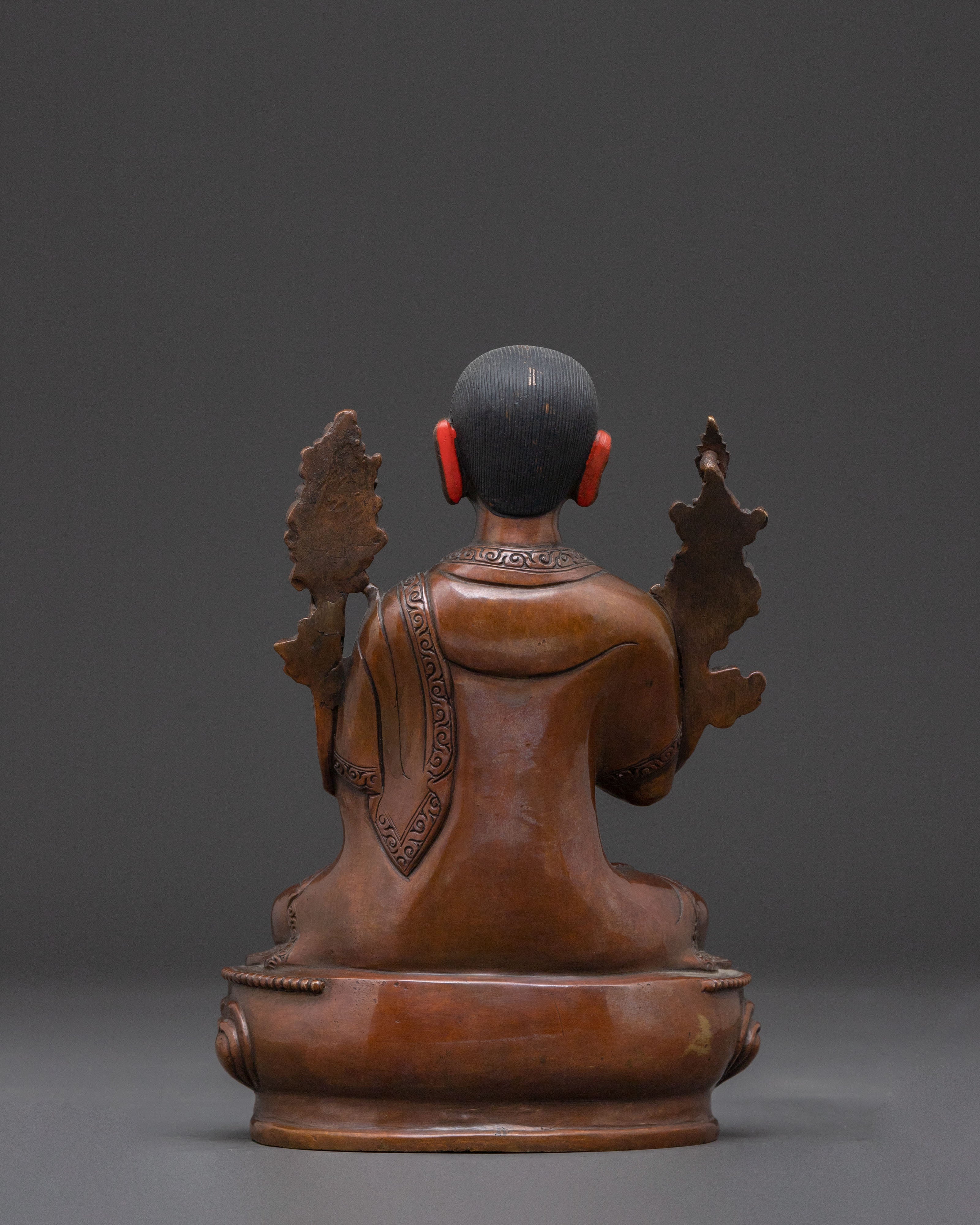 Handcrafted Tsongkhapa with Disciples Statue – Oxidized Copper Finish