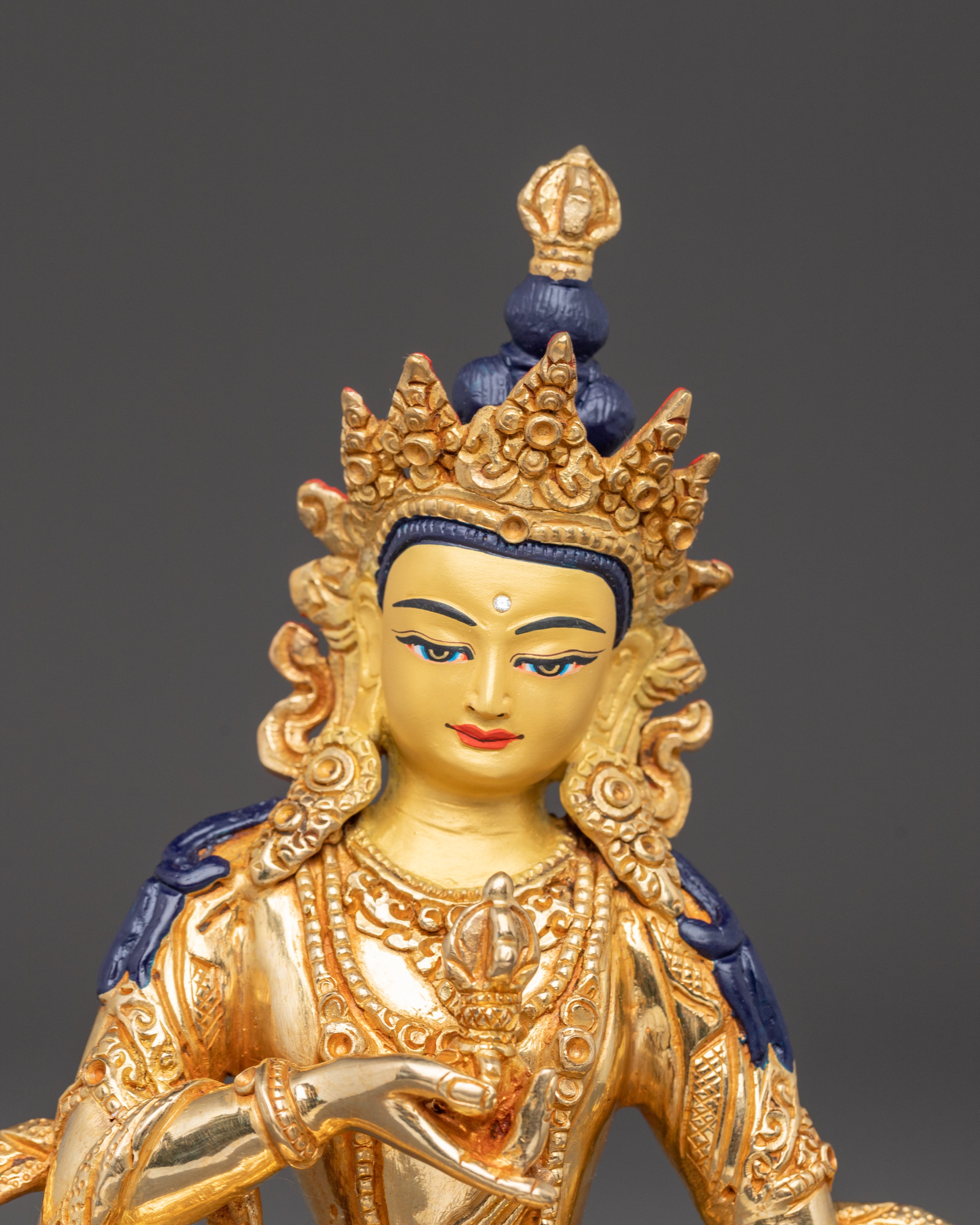Golden Handcrafted Statue of Vajrasattva | Dorje Sempa Sculpture