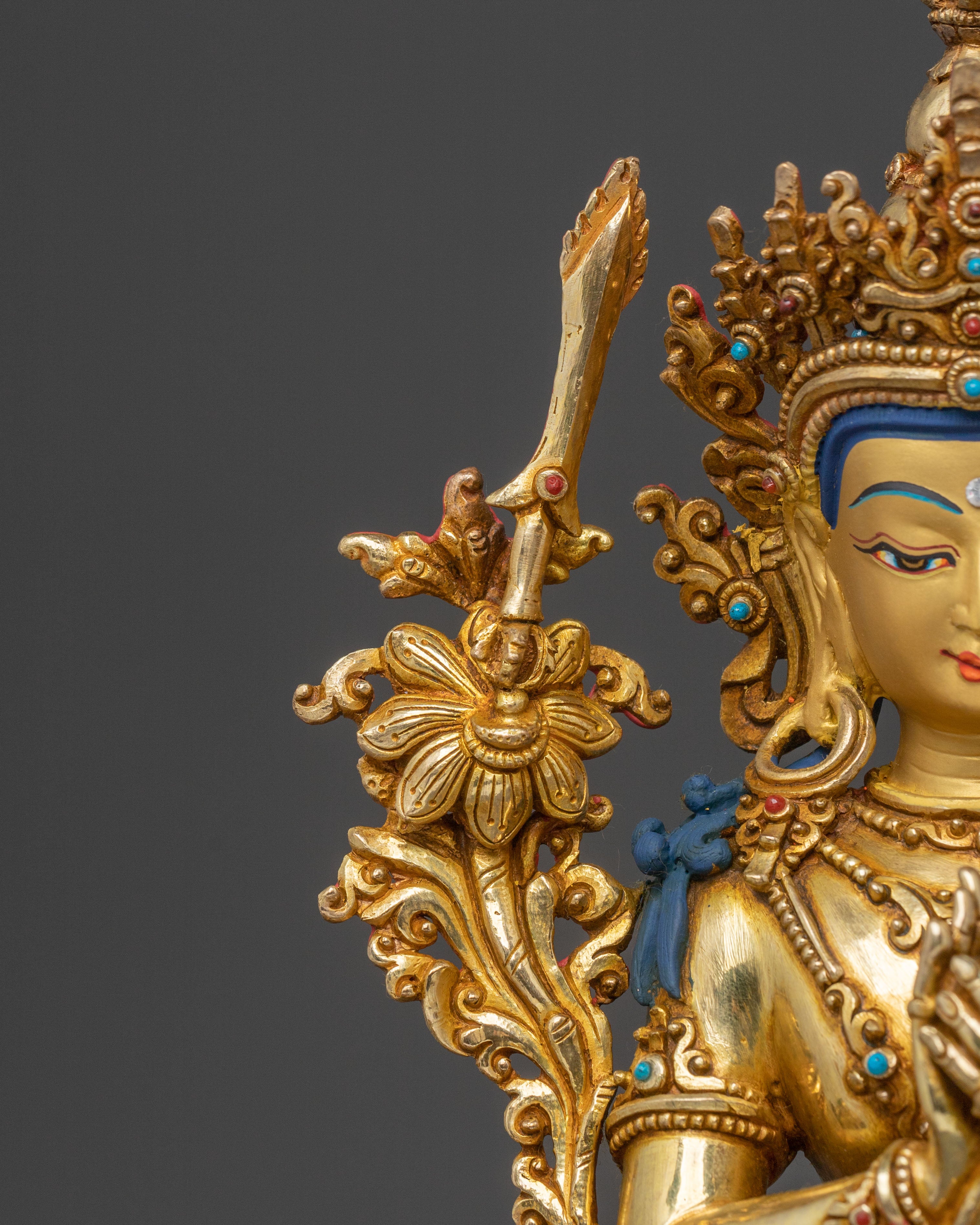 White Manjushri Statue | Made In Nepal