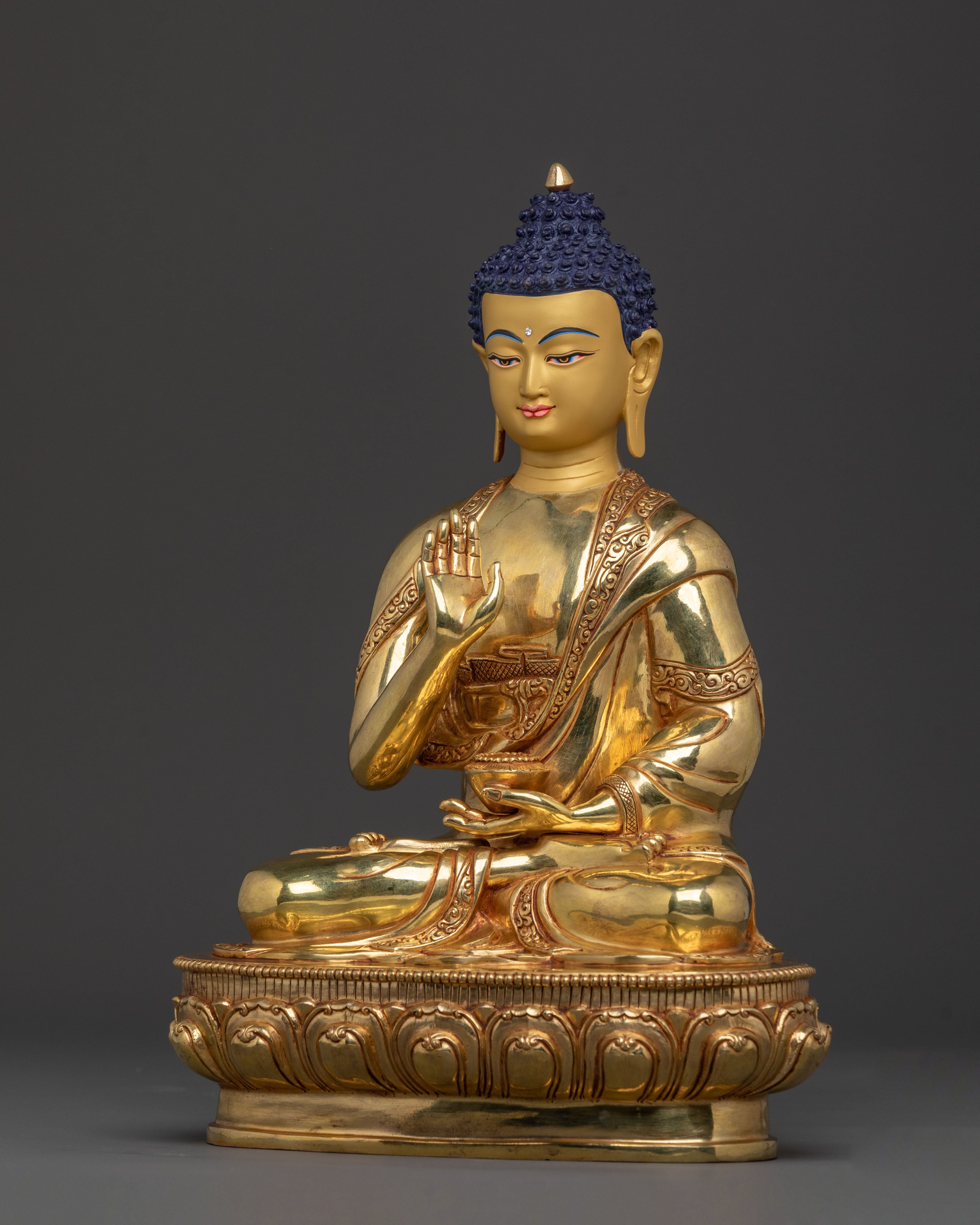 Handcrafted Amogasiddhi Statue: Spiritual Figurine
