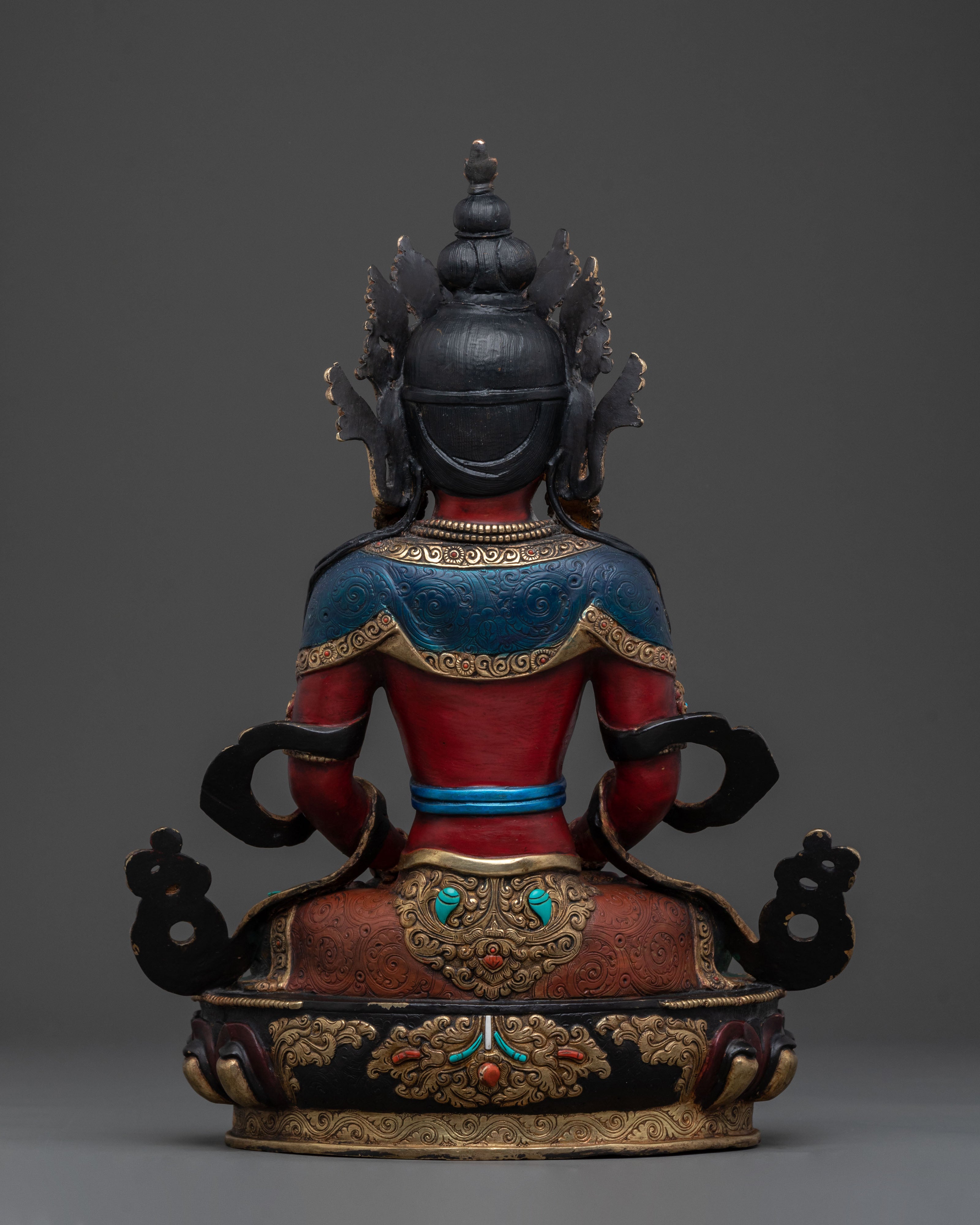 Tibetan Amitayus Buddha Statue of Compassion