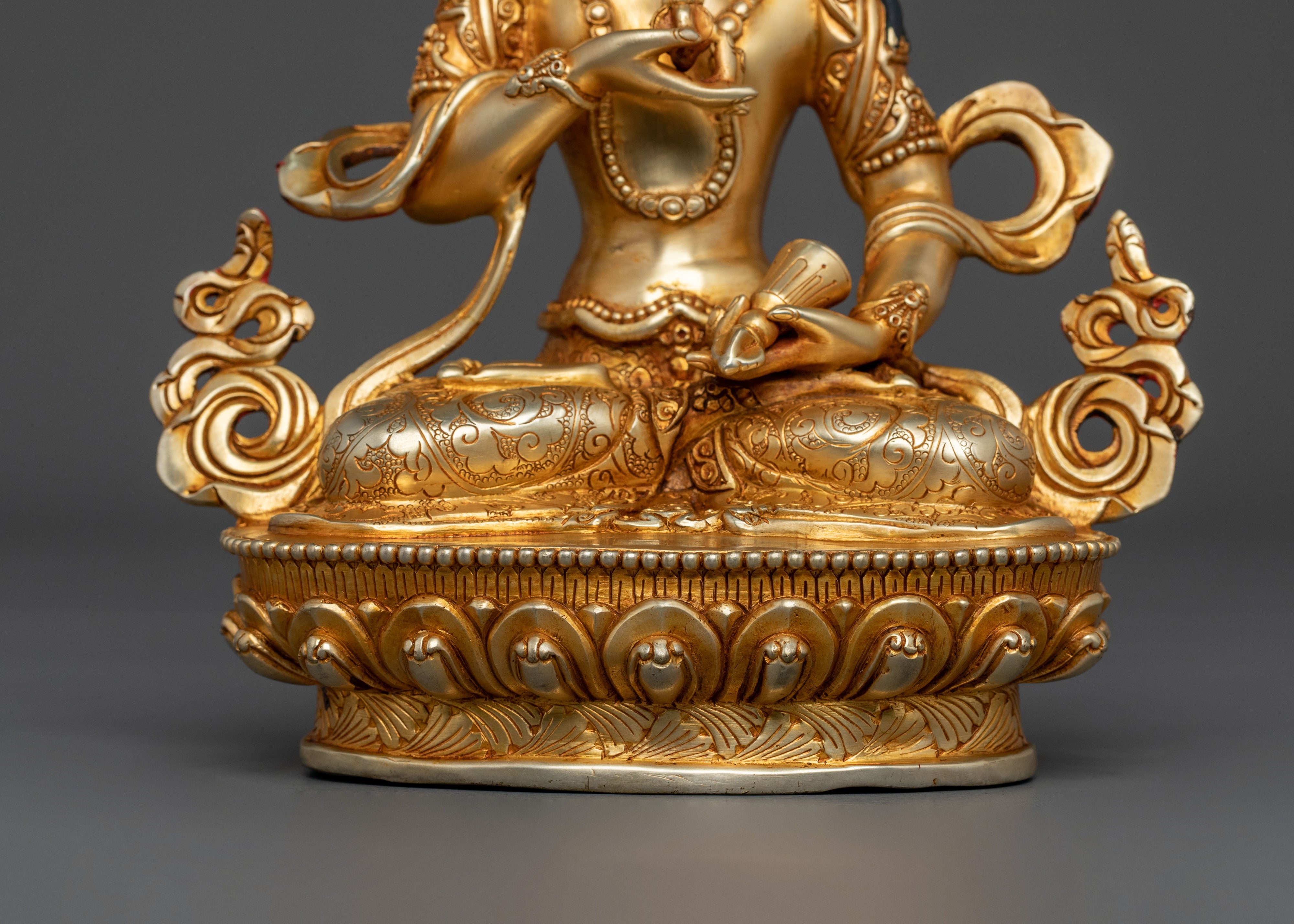 Vajrasattva Statue | 24K Gold Gilded Sacred Figurine