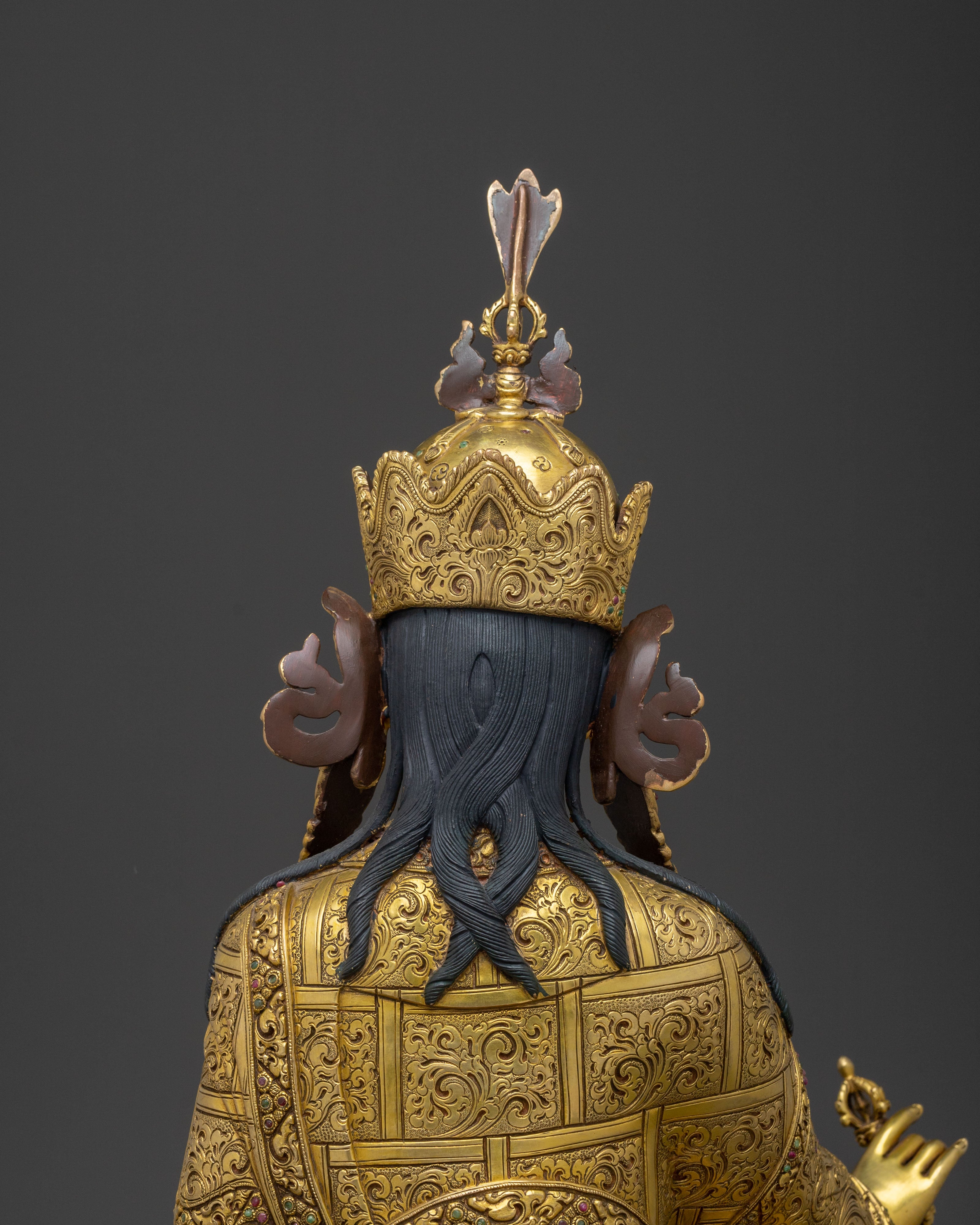 Guru Rinpoche Statue | 24K Gold Gilded Buddhist Master