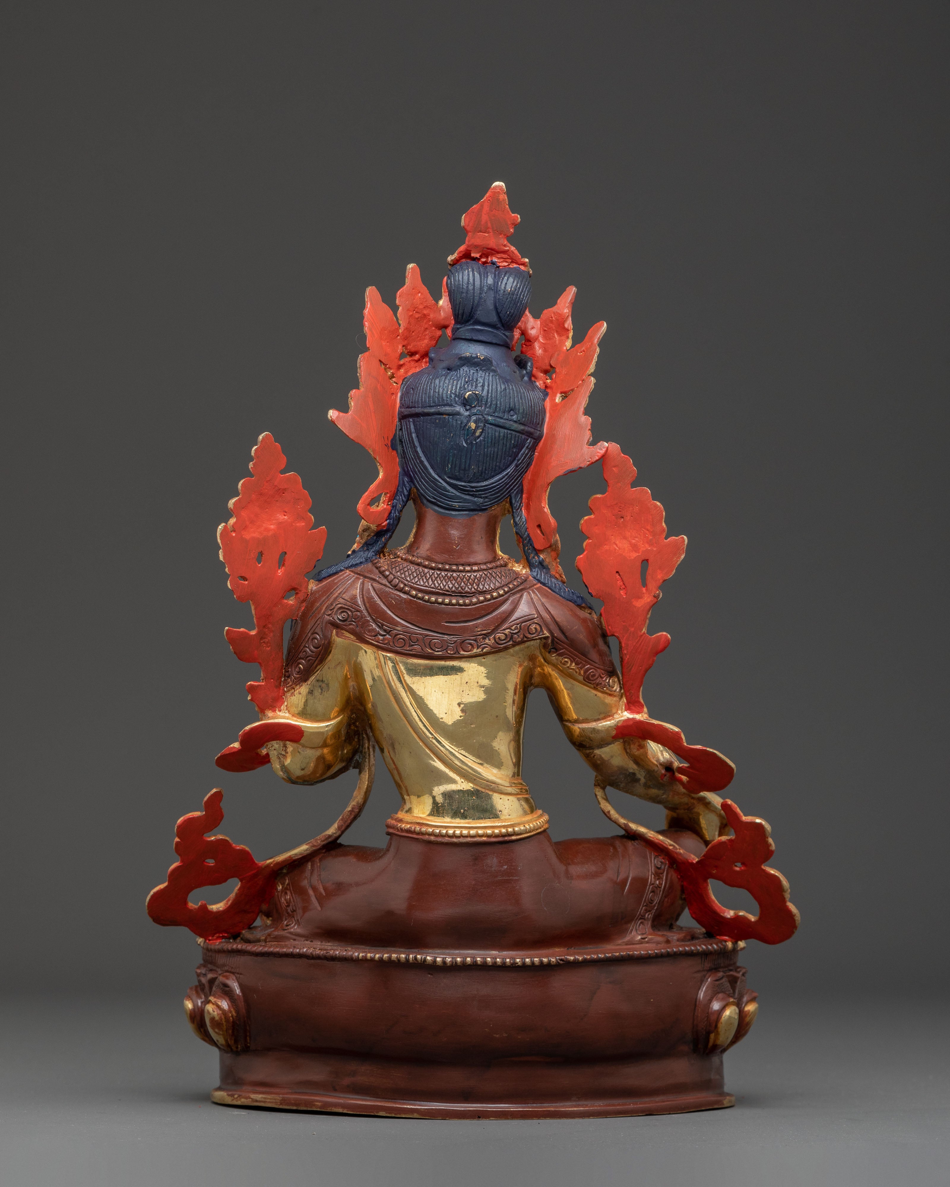 Handmade Golden Green Tara Statue | Mother of Liberation