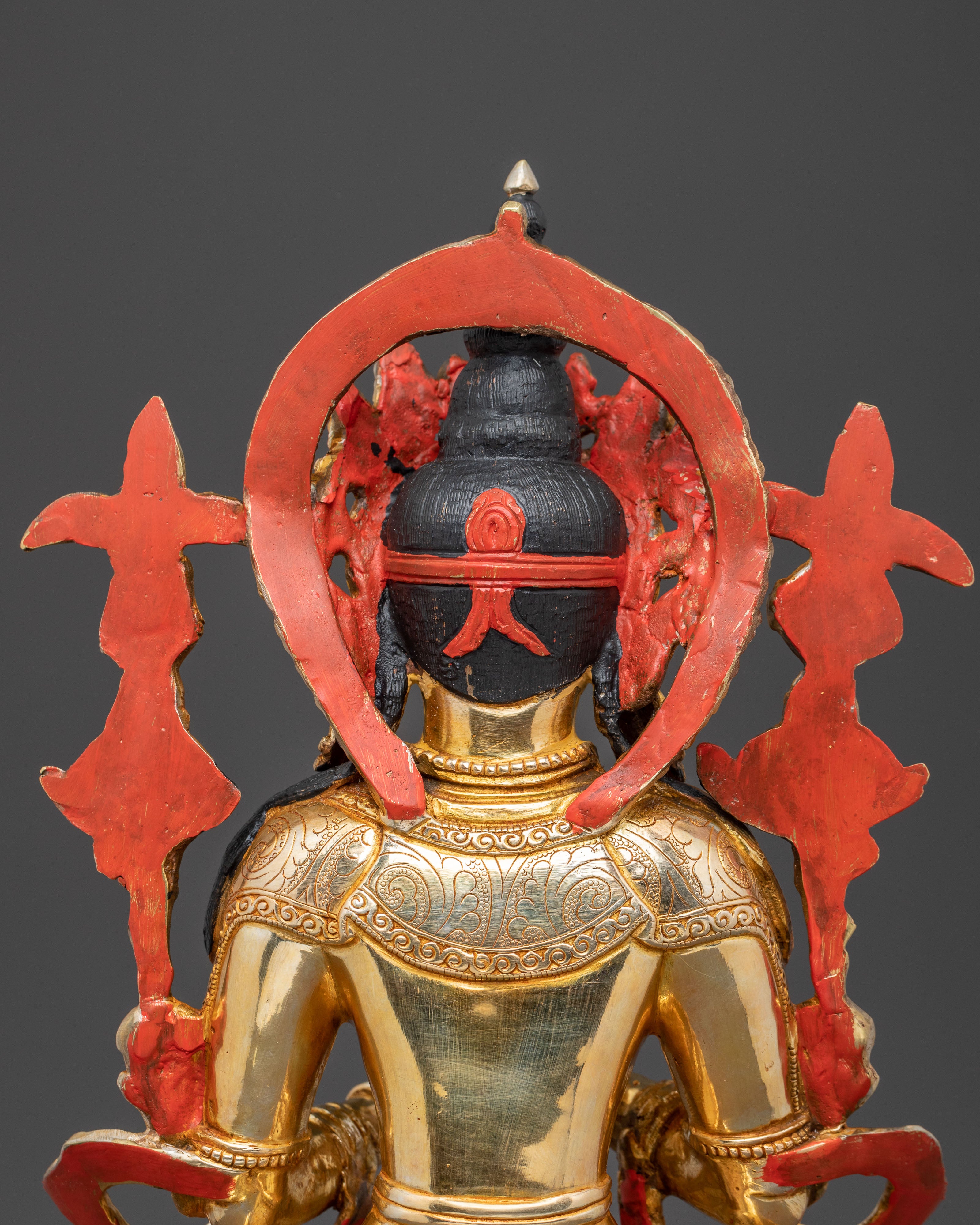 Maitreya Buddha Statue | Serene 24K Gold Gilded