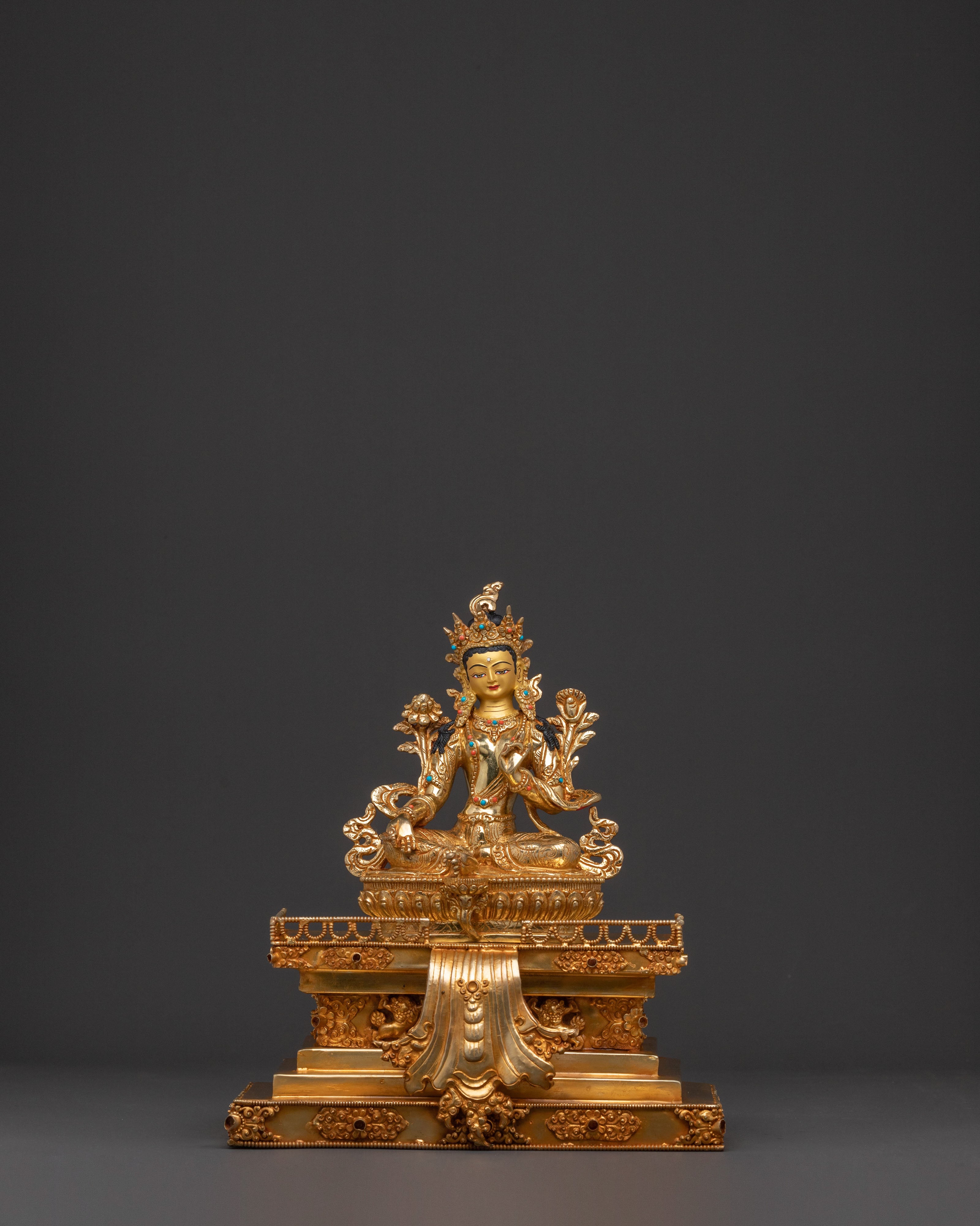 Handcrafted 21 Tara Statue Set | Spiritual Decor