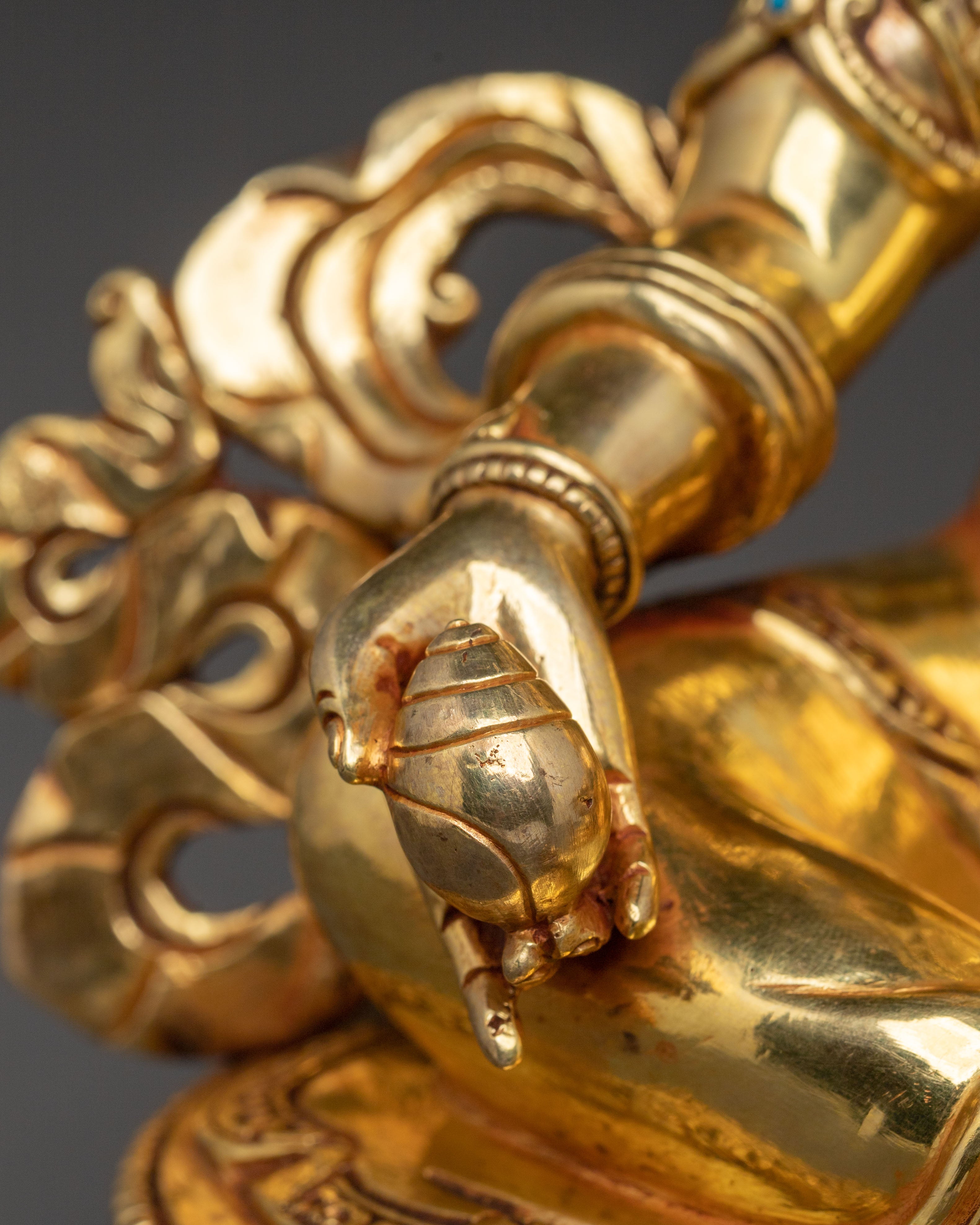 Handcrafted Dzambhala Statue | Golden Figurine