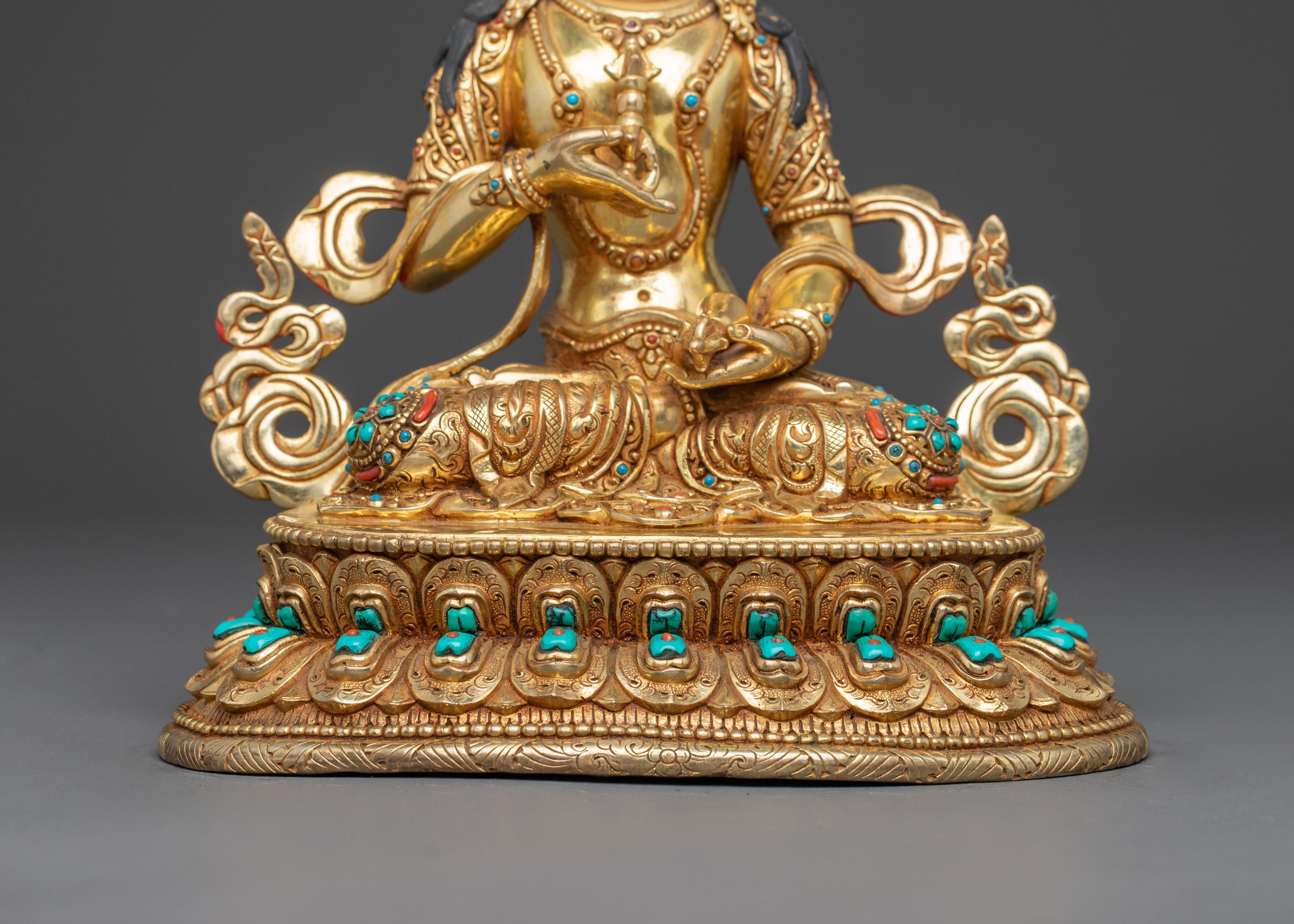 Handmade Himalayan Handcrafted Vajrasattva Copper Statue | Traditional Artwork