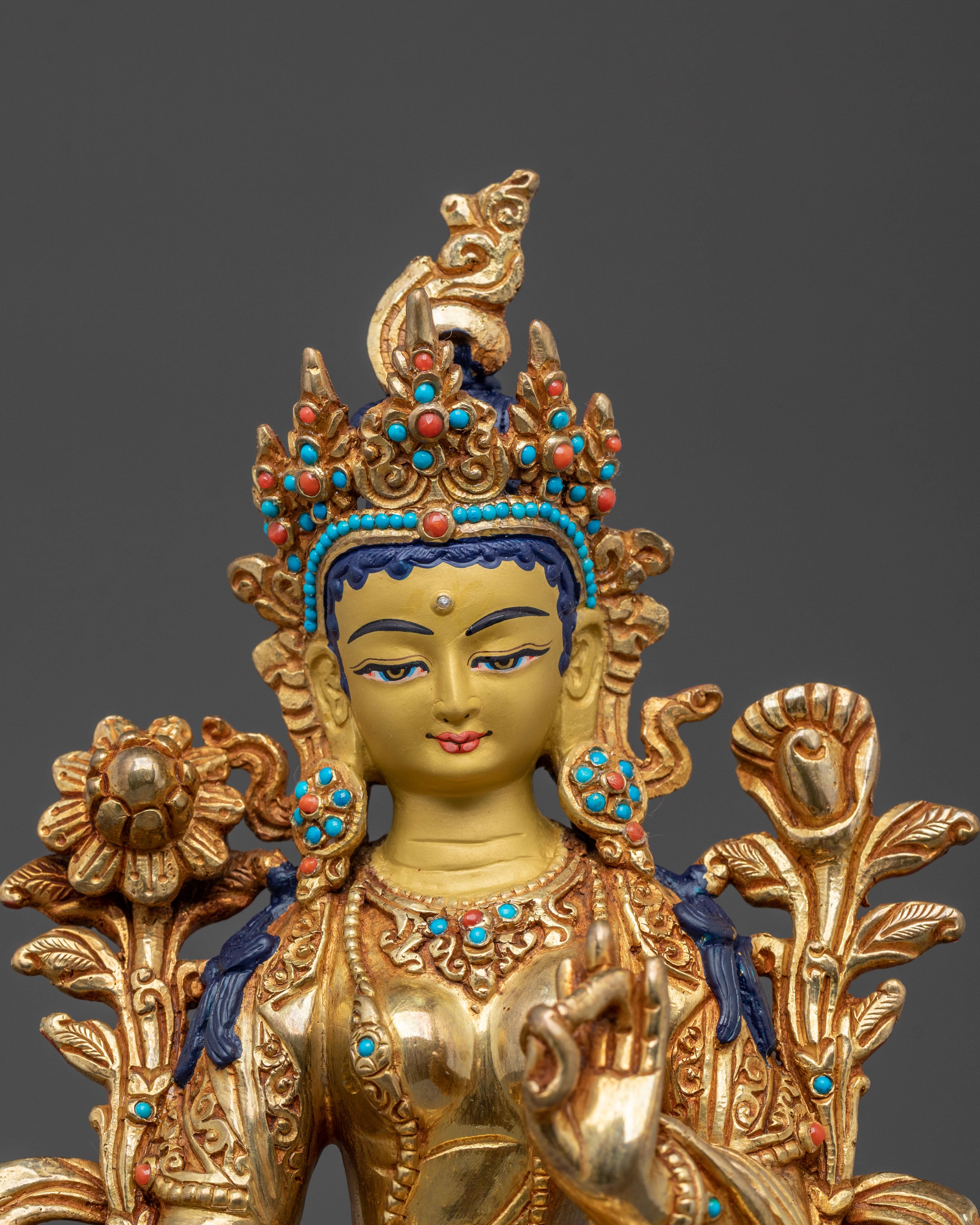 Handcrafted Green Tara Statue of Liberation | Home Decor