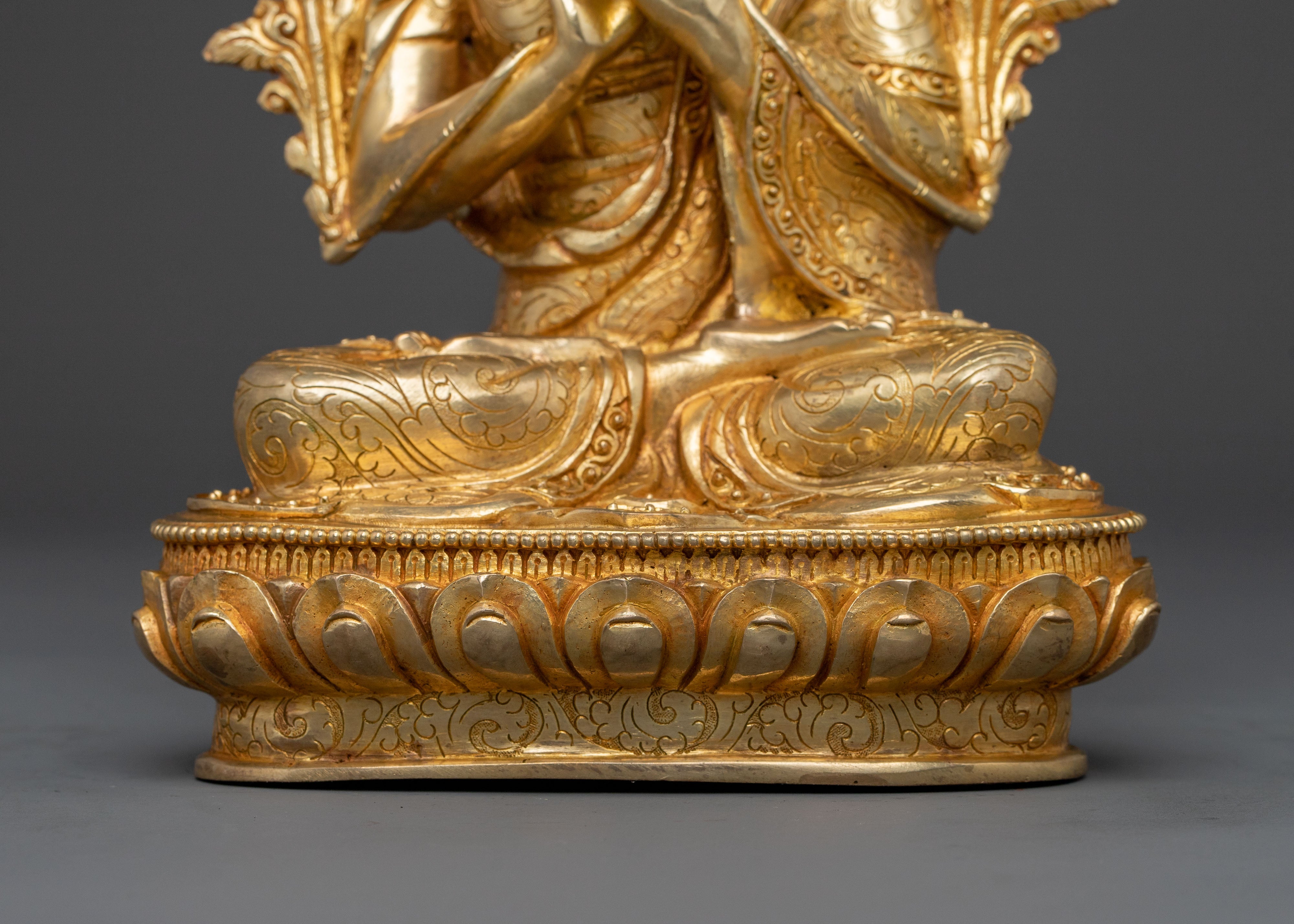 Tsongkhapa Master Statue in 24K Gold
