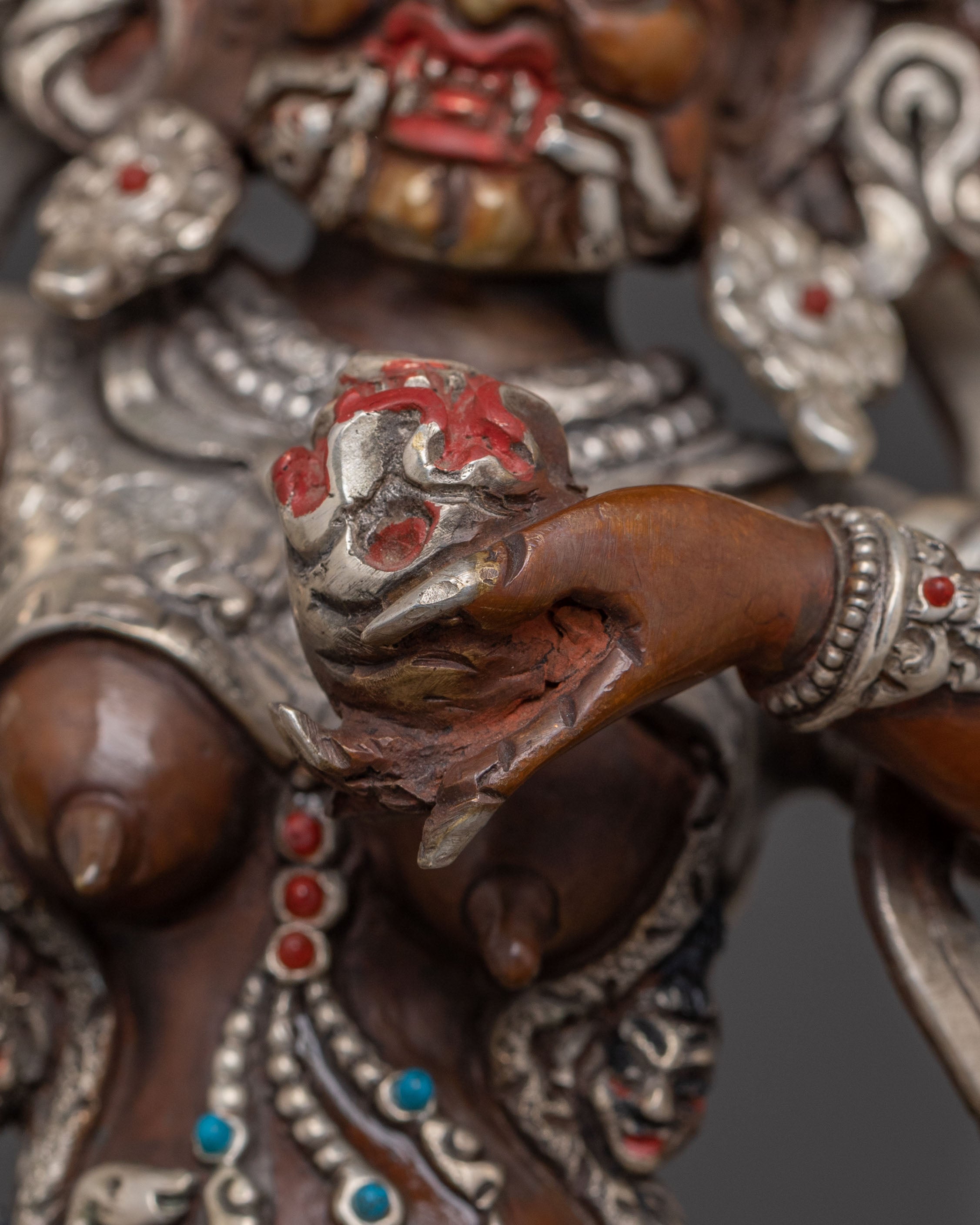 Palden Lhamo Sacred Copper Statue | Buddhist Guardian Sculpture