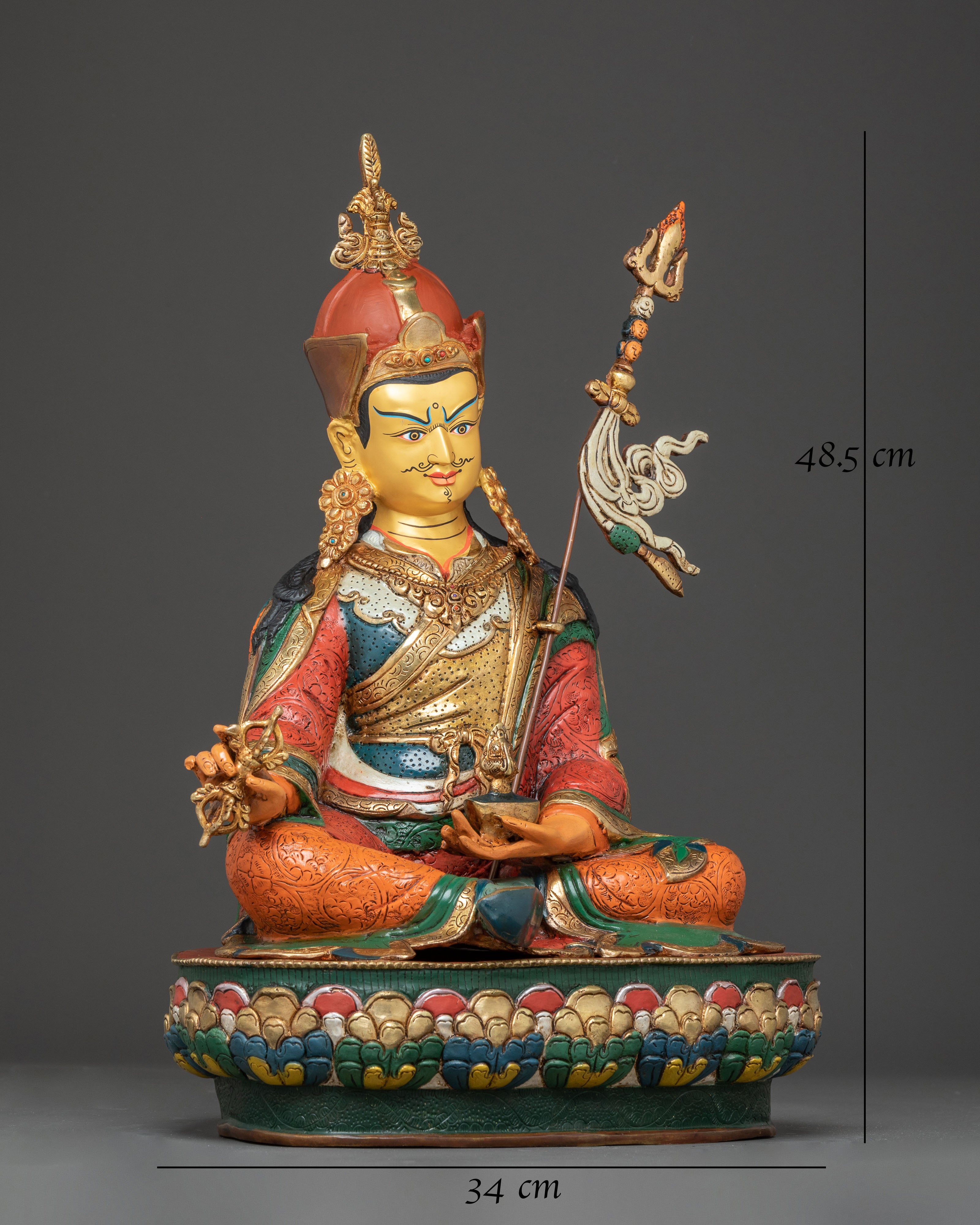 Vibrant Guru Rinpoche Statue