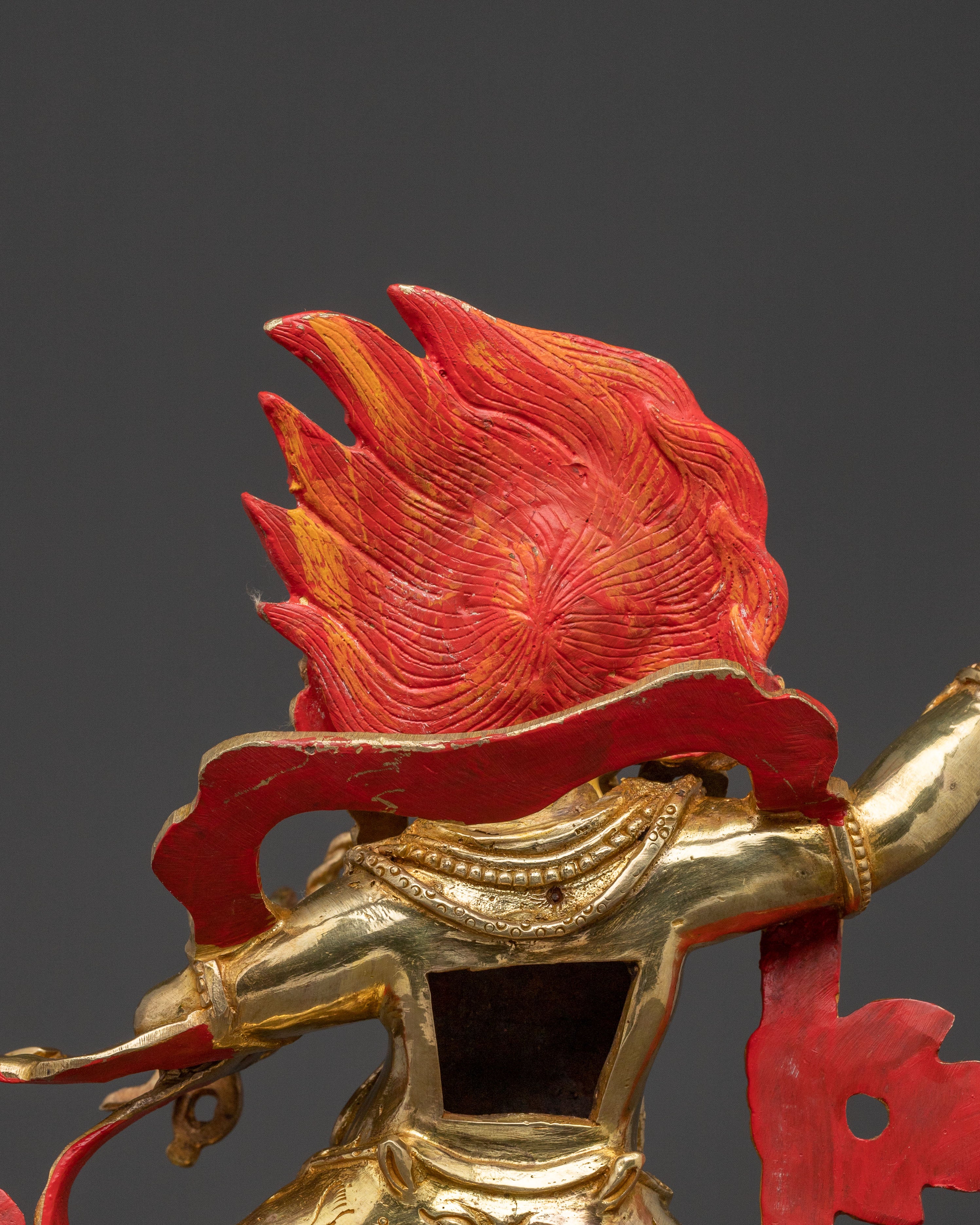 Handcrafted Vajrapani Spiritual Statue - 24K Gold Gilded