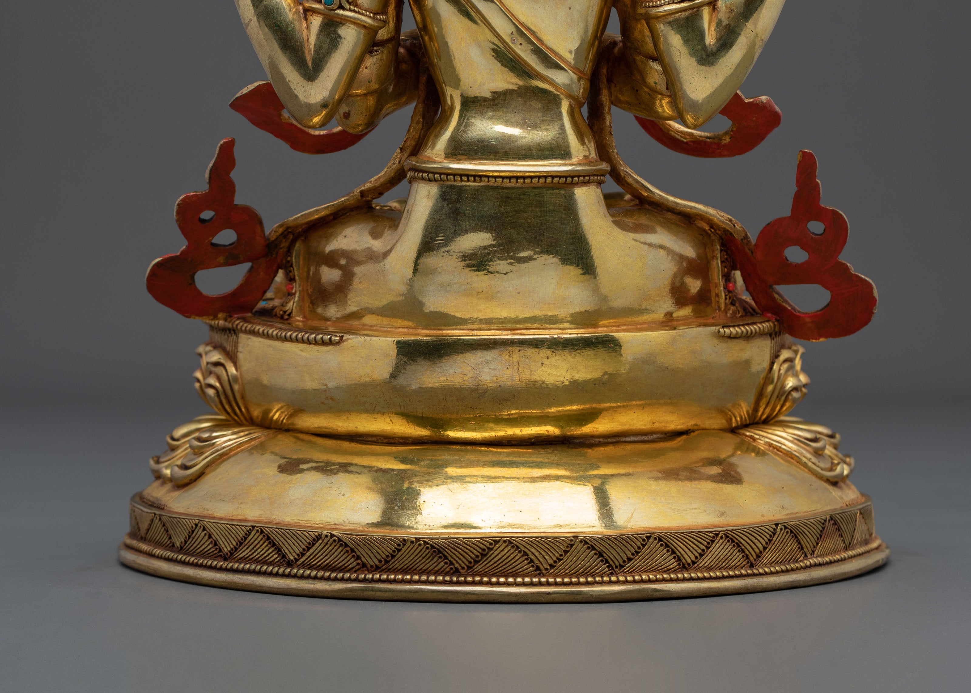 Chenrezig Four Armed Compassion Altar Sculpture | Bodhisattva Symbol of Universal Love
