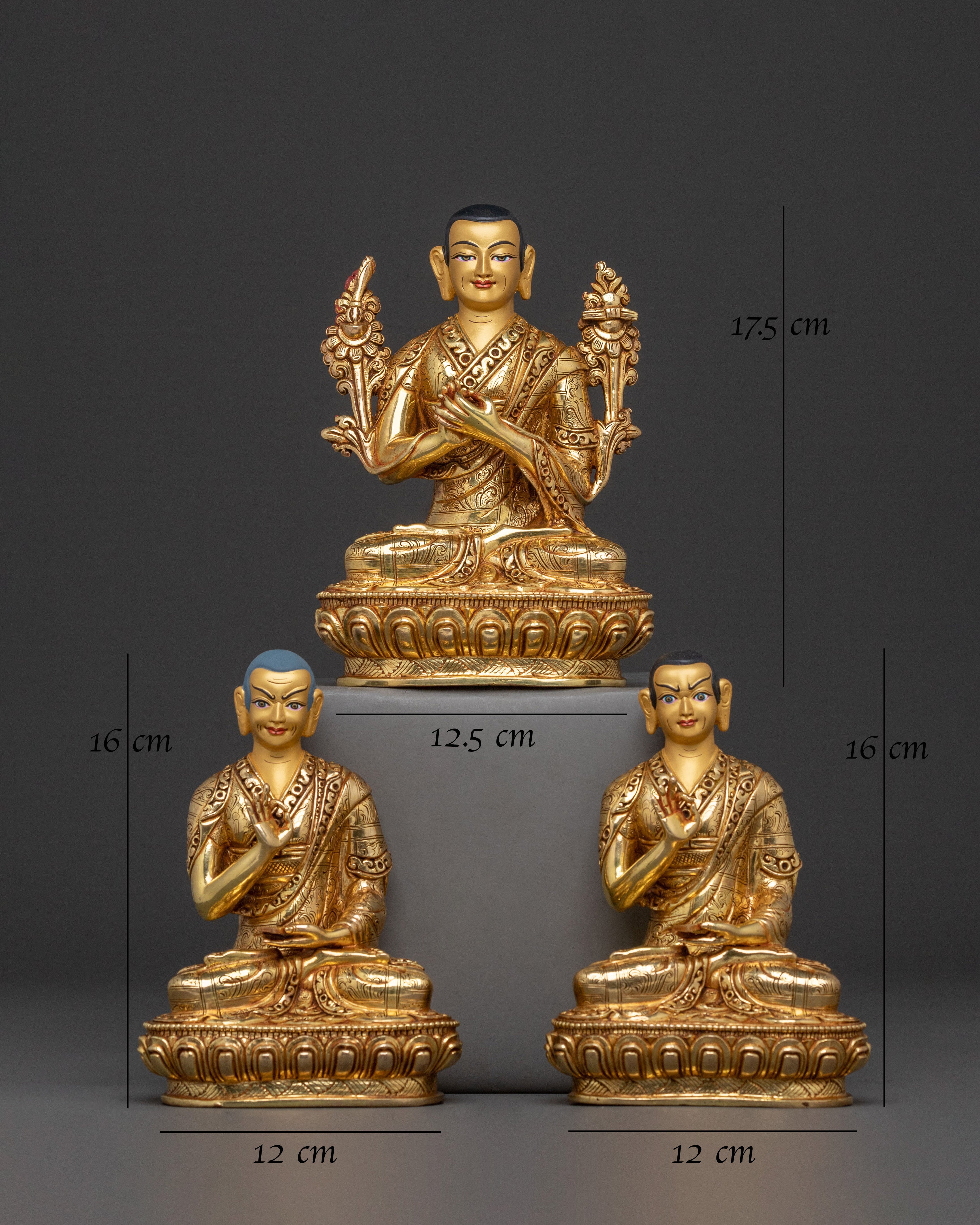 Sacred Tsongkhapa Statue with Disciples | Symbol of Wisdom