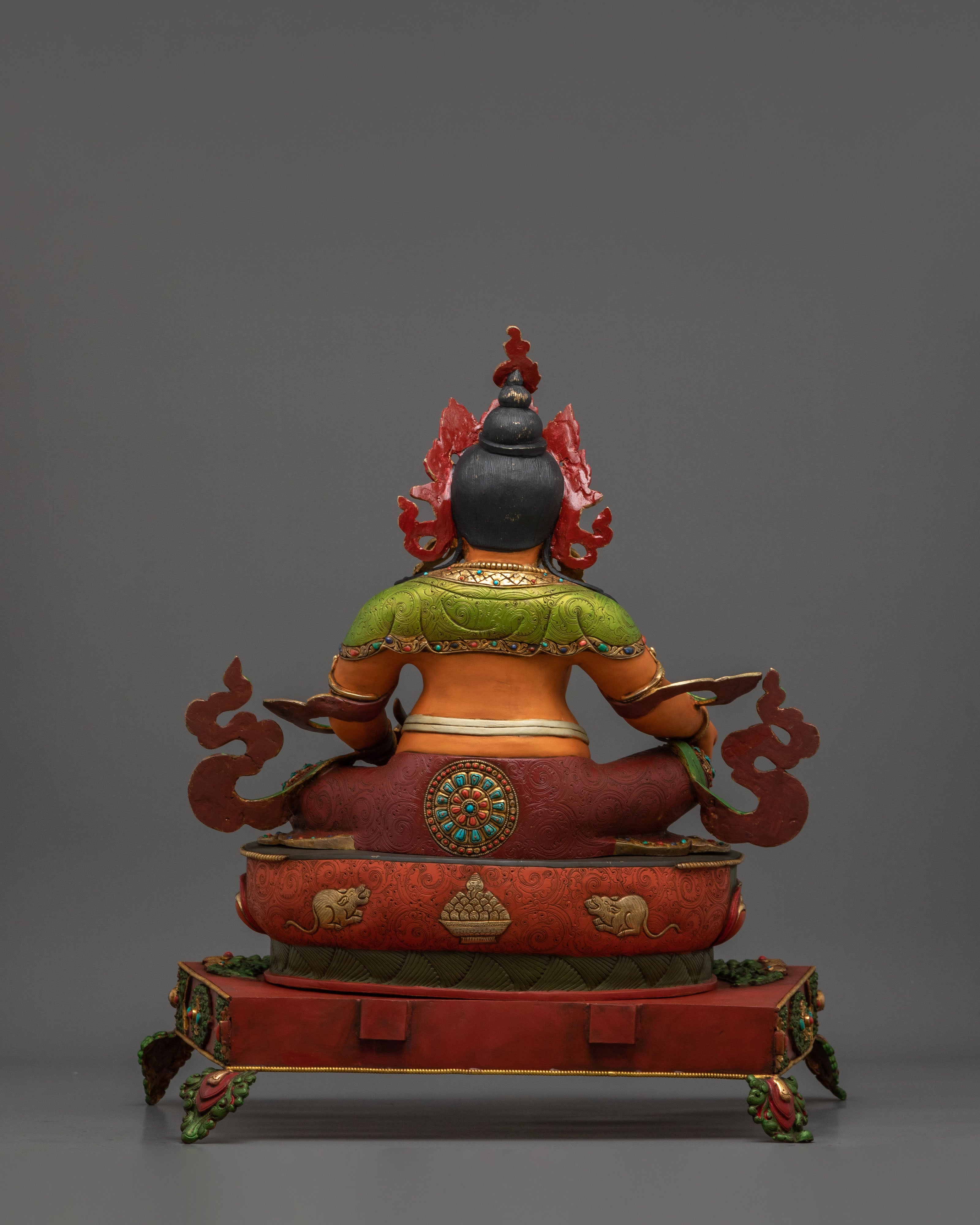 Majestic Dzambhala Statue on Throne | Made in Nepal