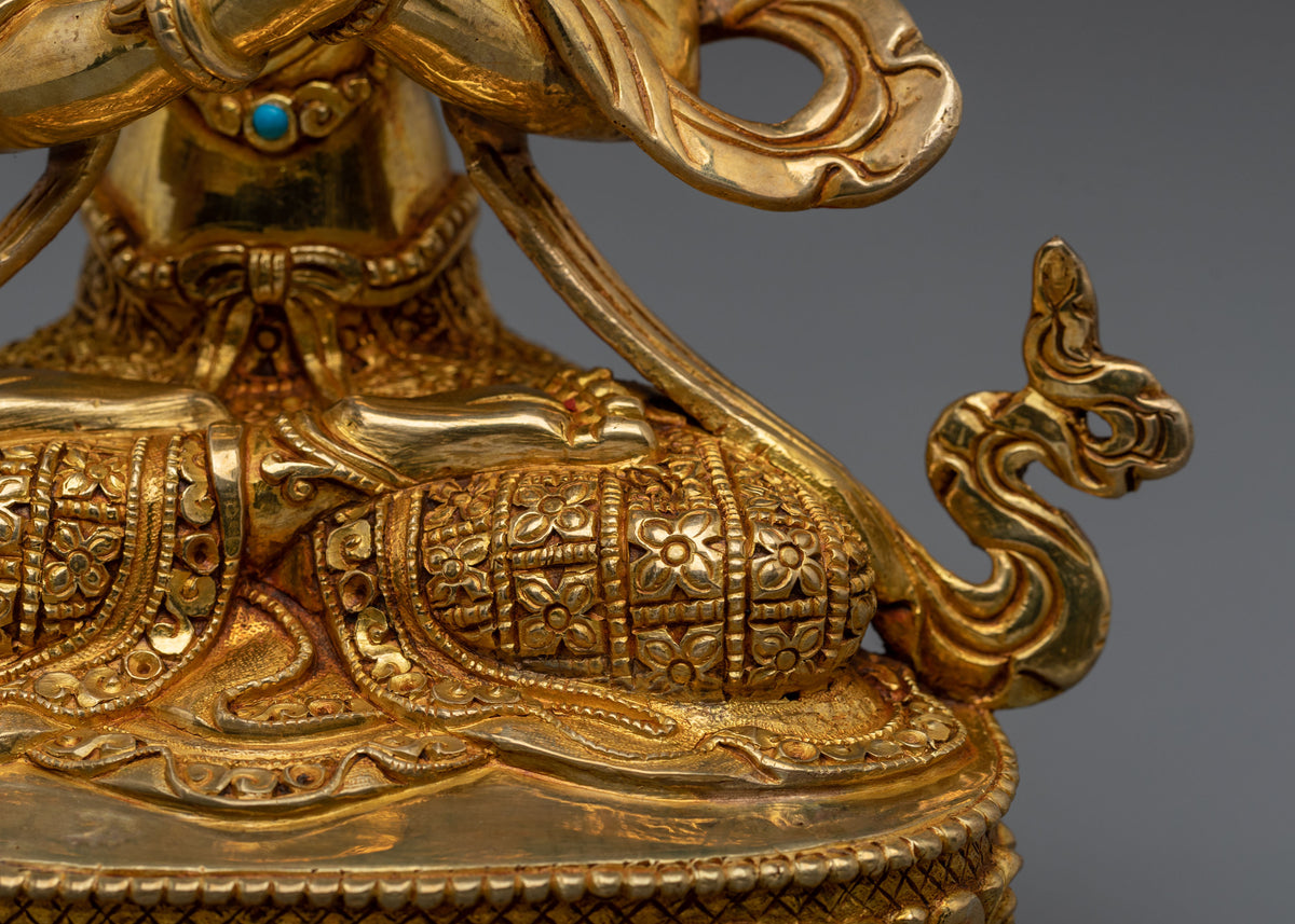 Vajradhara Copper Statue | Gemstones Adorned Figurine
