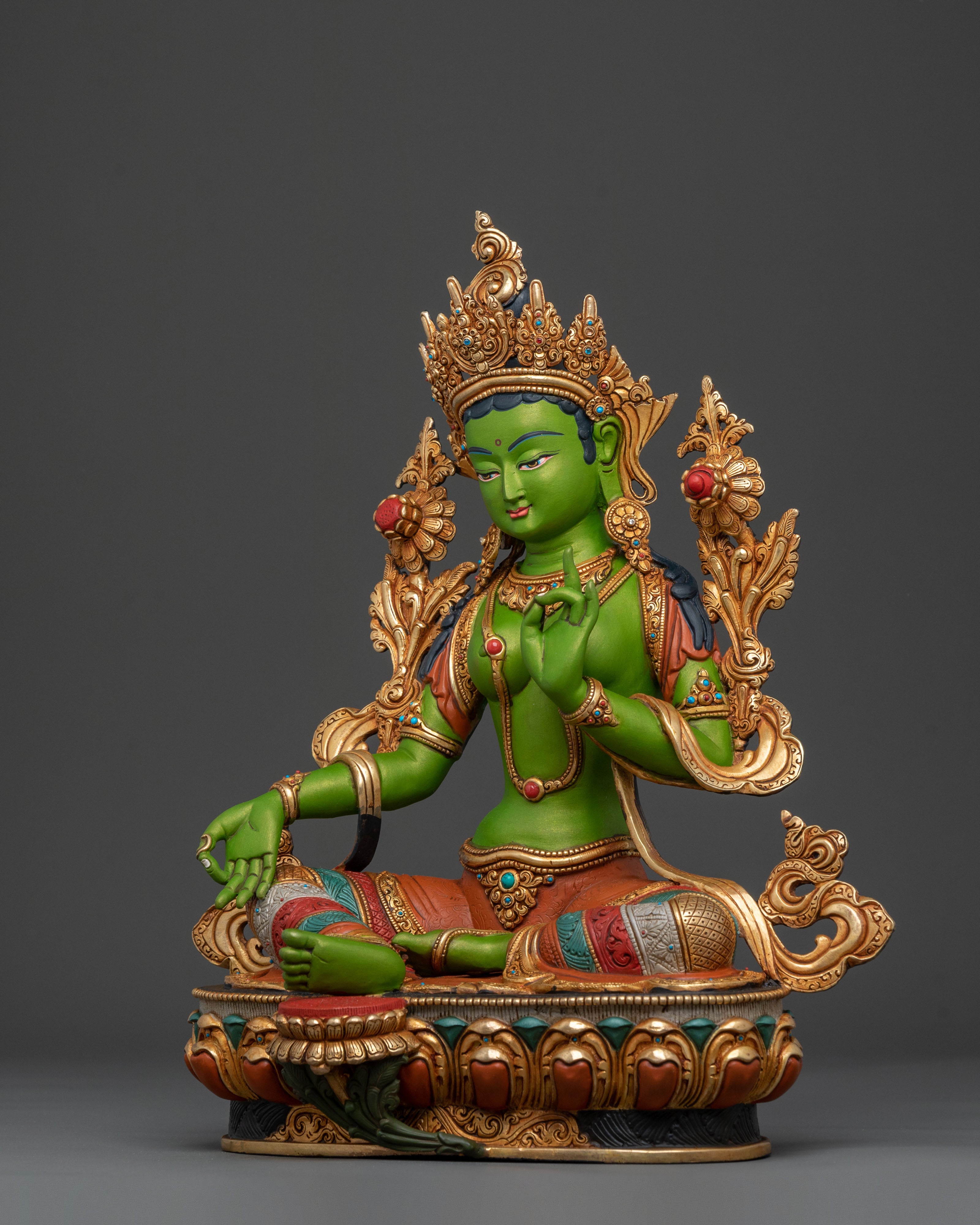 Green Tara Statue | Tibetan Buddhist Goddess
