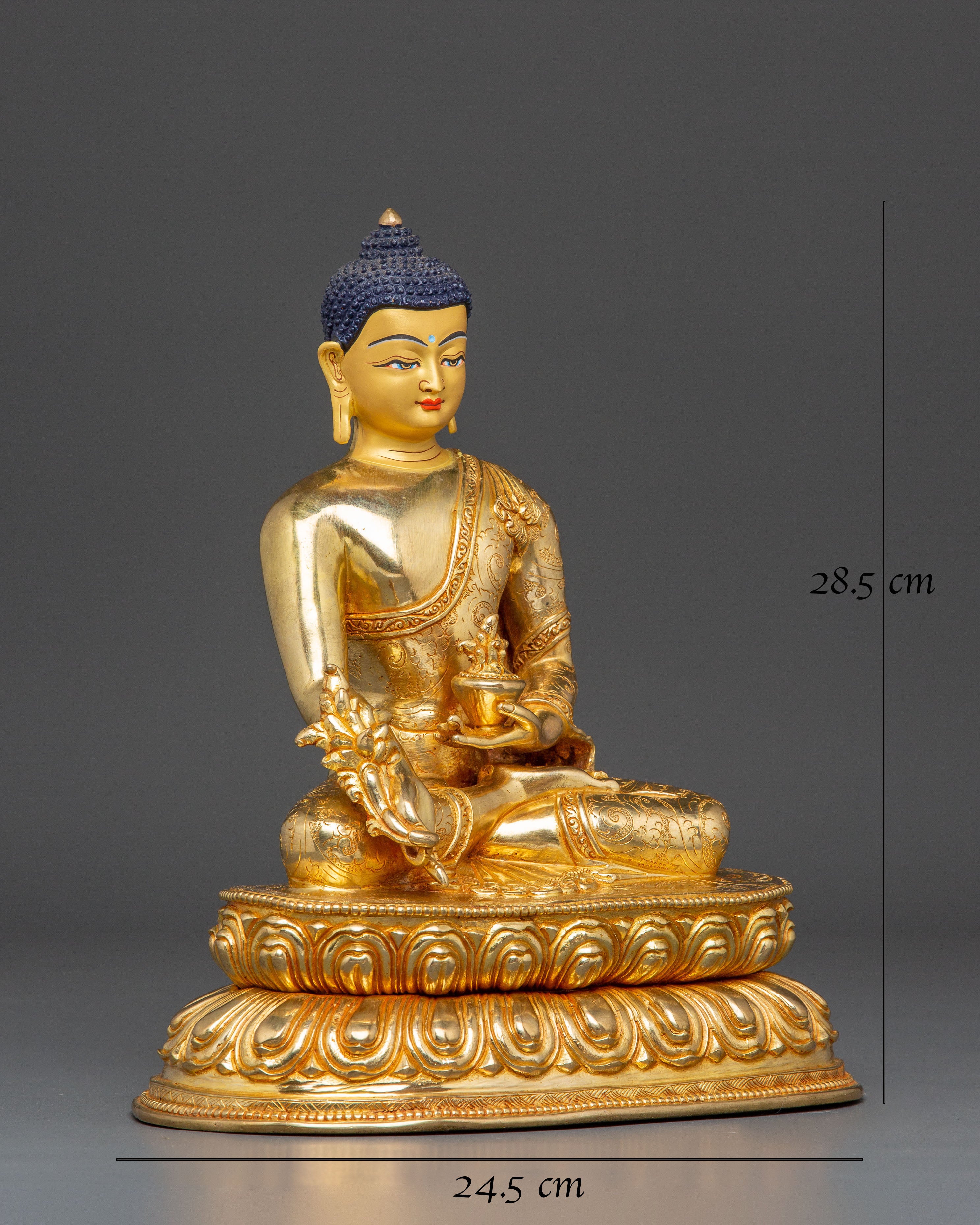 Handmade Statue of Medicine Buddha, The Spiritual Healer | Sculpture for Healing