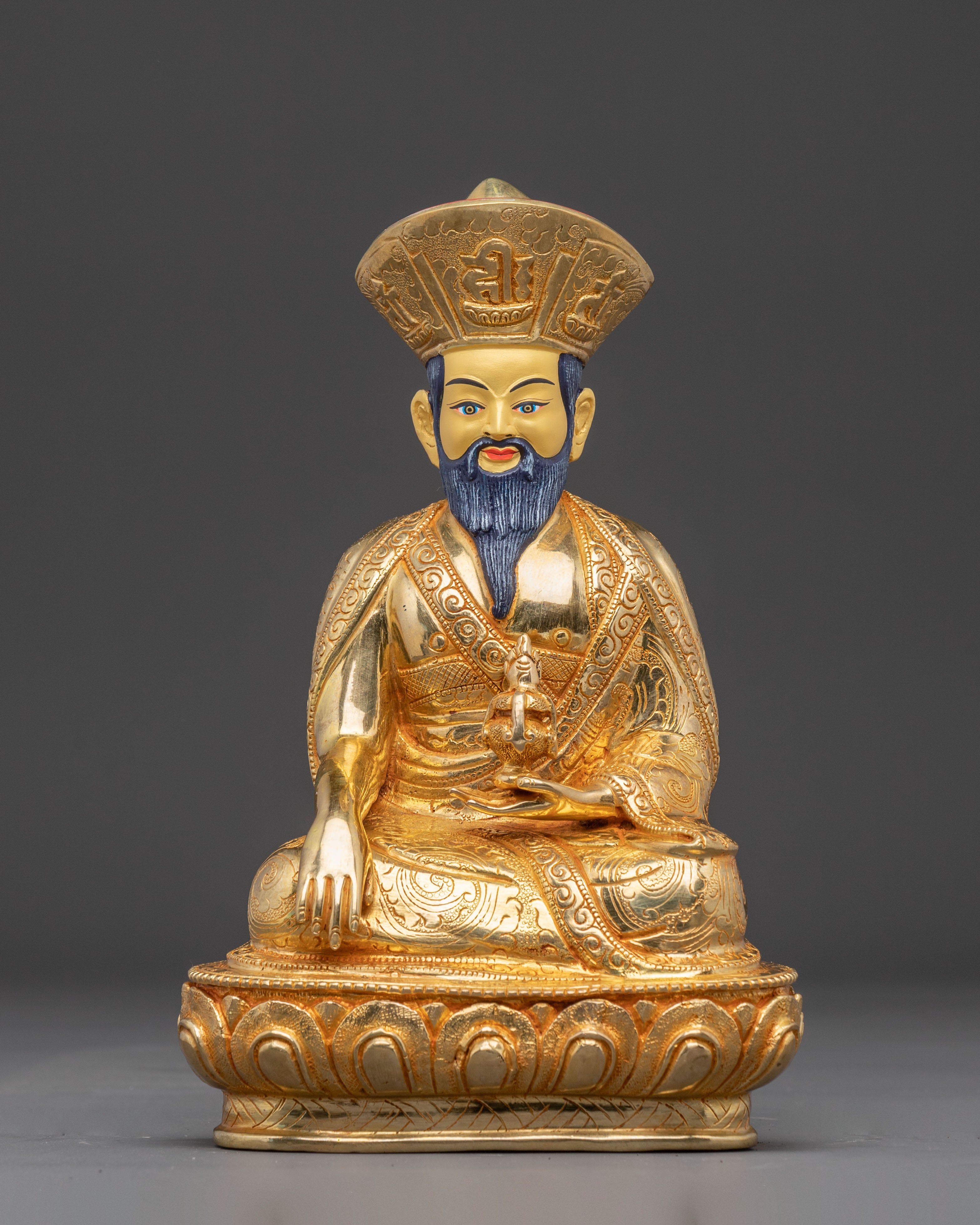 Handcrafted Guru Shapdum Sculpture | Meditation Altar Decor