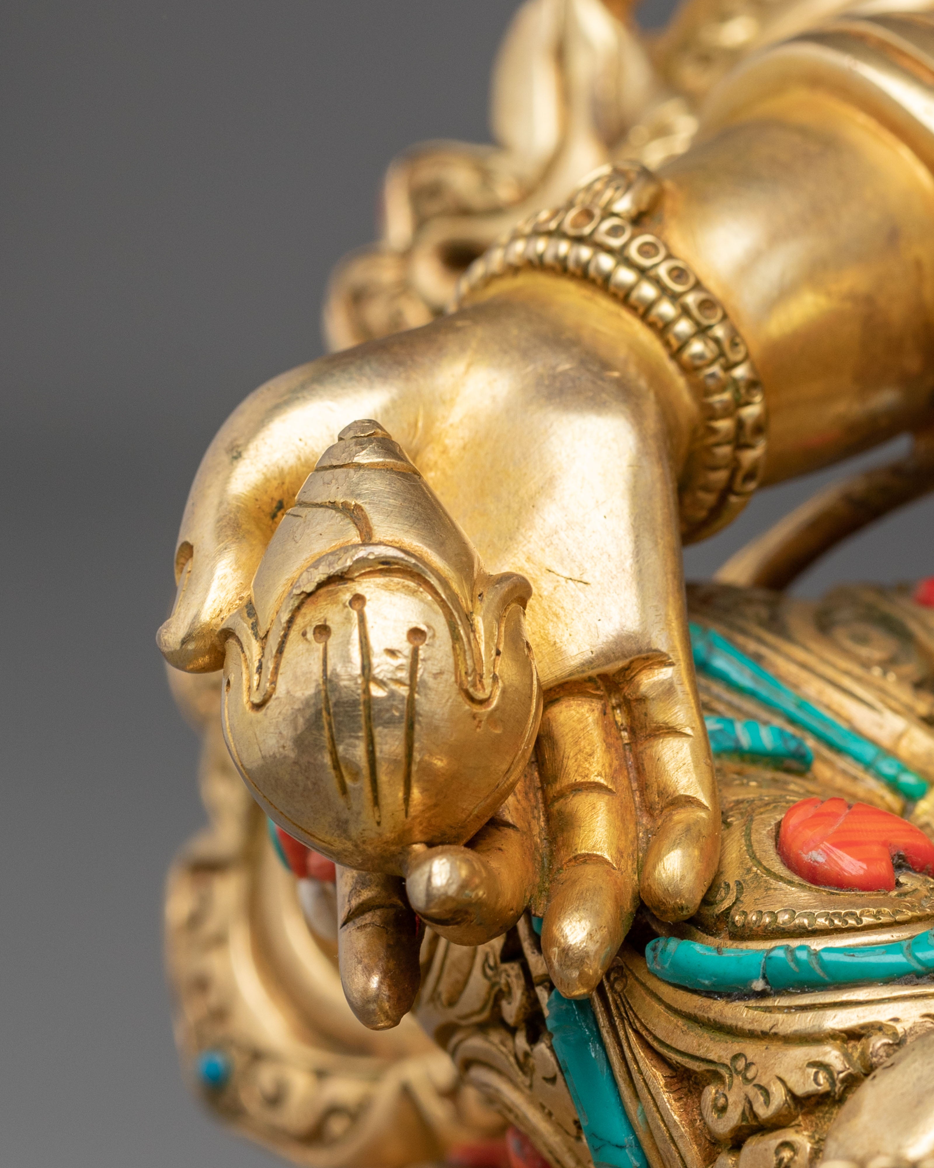 Tibetan Deity Dzambhala Copper Sculpture | Home Decor